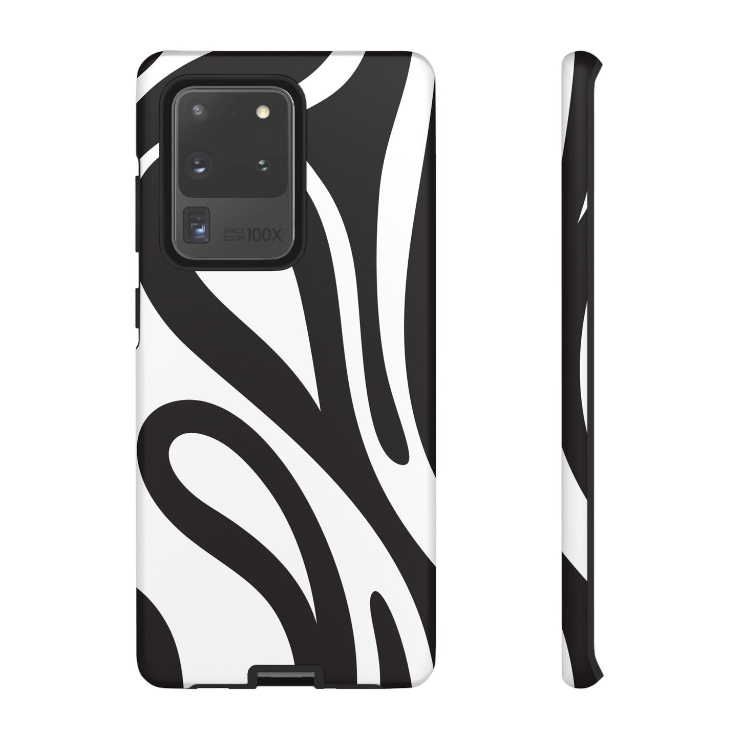 Modern Black and White Abstract Tough Samsung Galaxy Case – Bold Graphic Pattern with Dual-Layer Protection