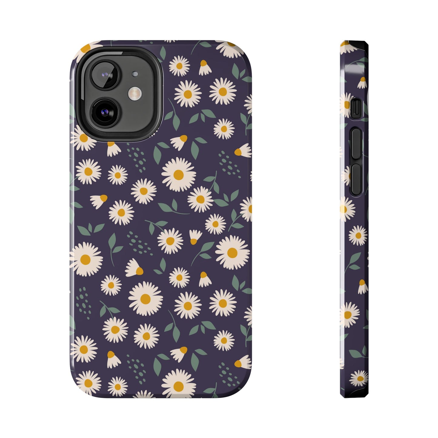 Midnight Daisy iPhone Case – Dark Navy Floral Design, Slim and Protective - BOGO Cases