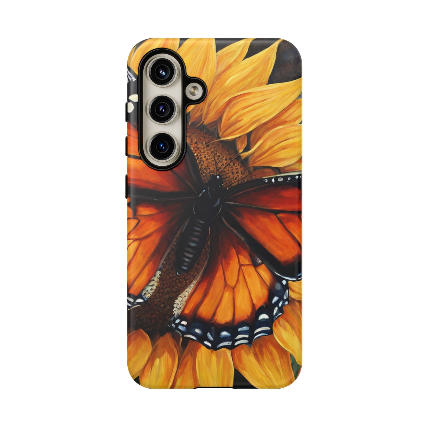 Monarch Butterfly & Sunflower Art – Samsung Galaxy Case