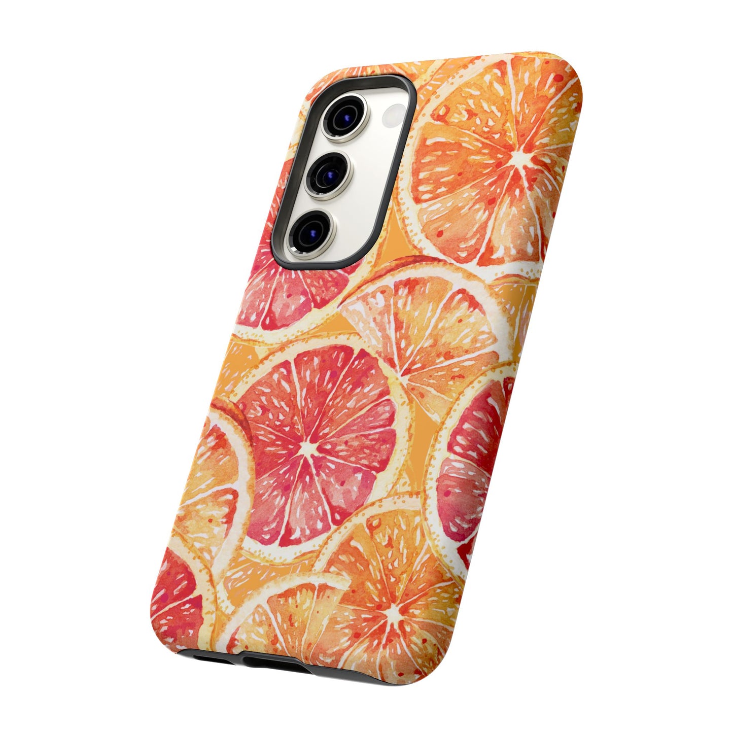 Watercolor Citrus Splash Tough Samsung Galaxy Case – Vibrant Fruit Print, Shock-Resistant Design