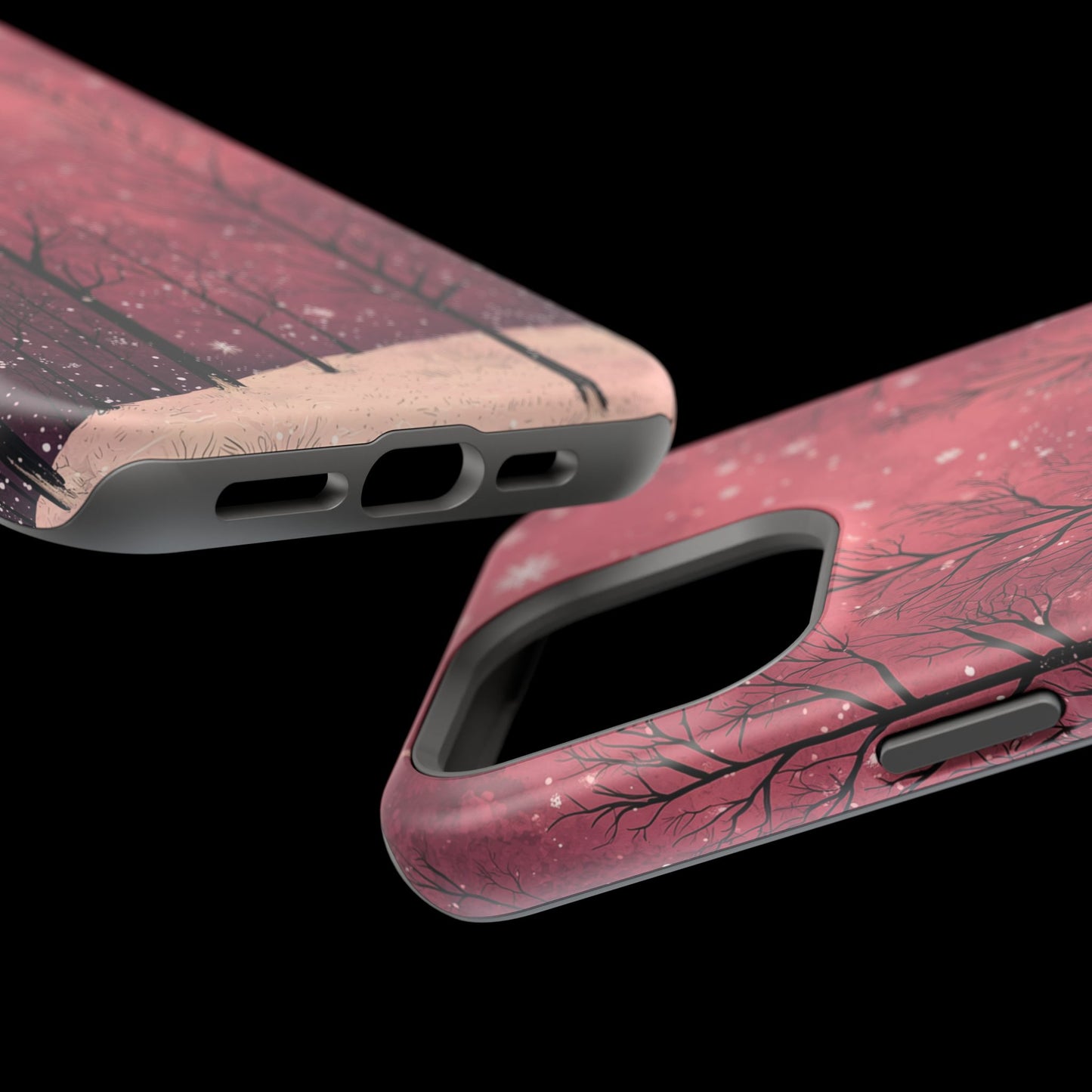 Pink Winter Twilight Forest - MagSafe iPhone Series Case