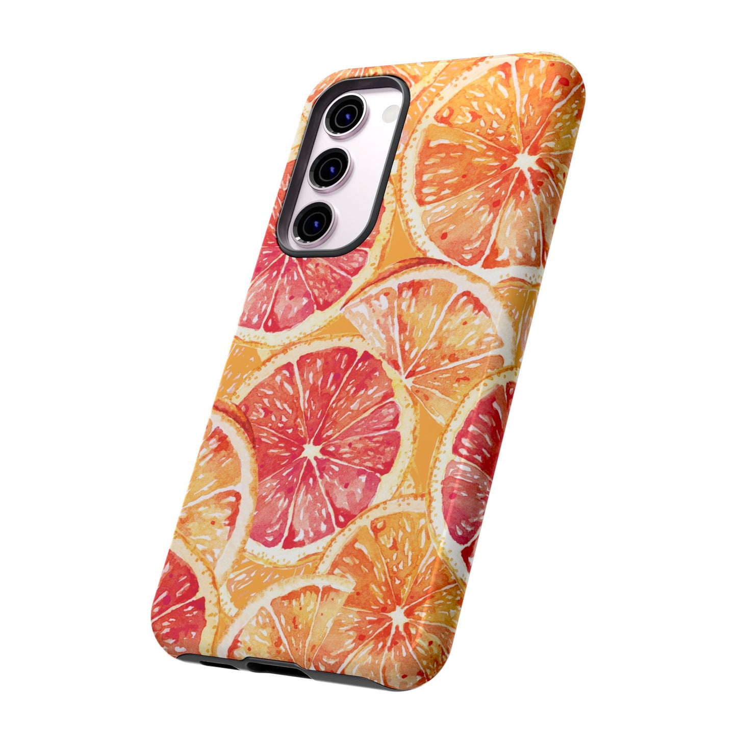 Watercolor Citrus Splash Tough Samsung Galaxy Case – Vibrant Fruit Print, Shock-Resistant Design