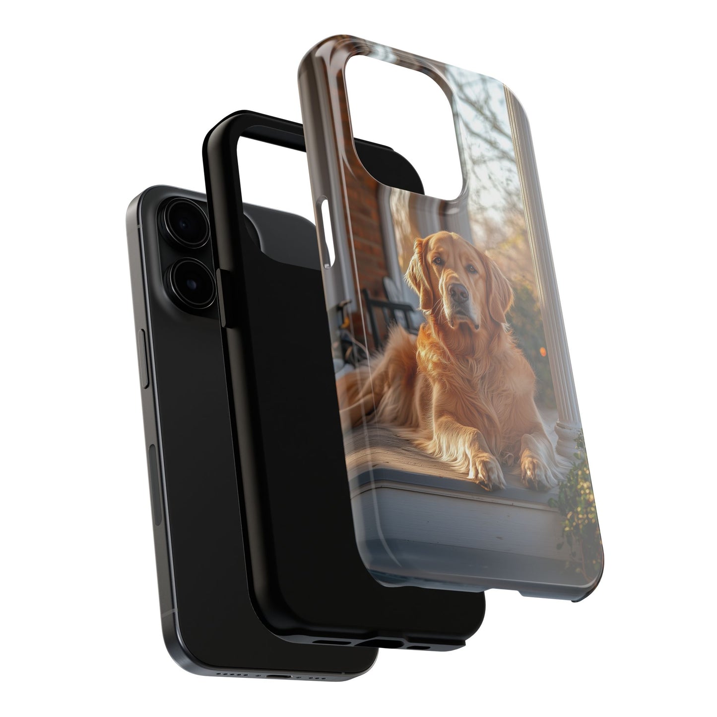 Golden Retriever on Porch - iPhone Series Case