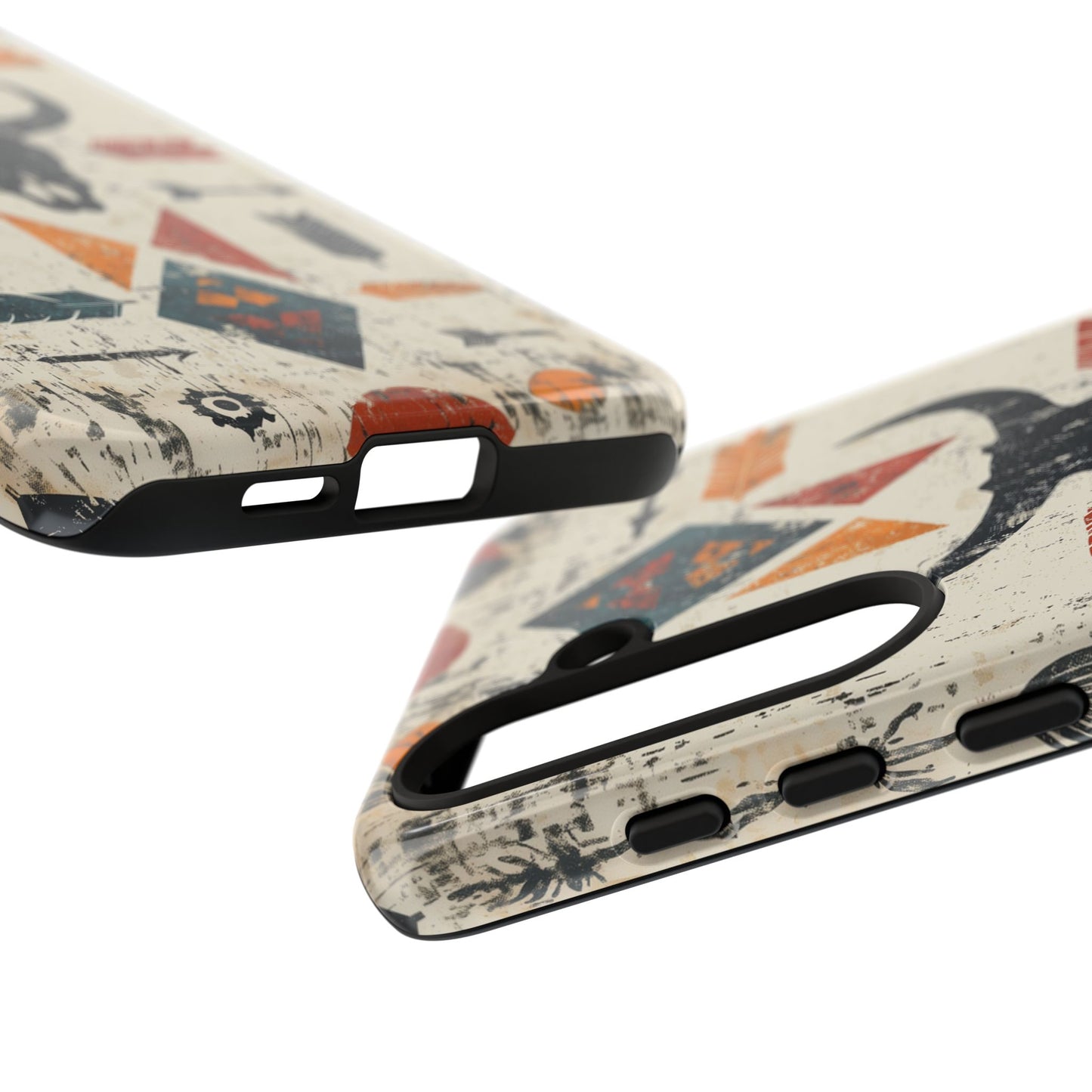 Tribal Bull Skull & Arrows Tough Samsung Galaxy Case – Rustic Western Design, Dual-Layer Protection