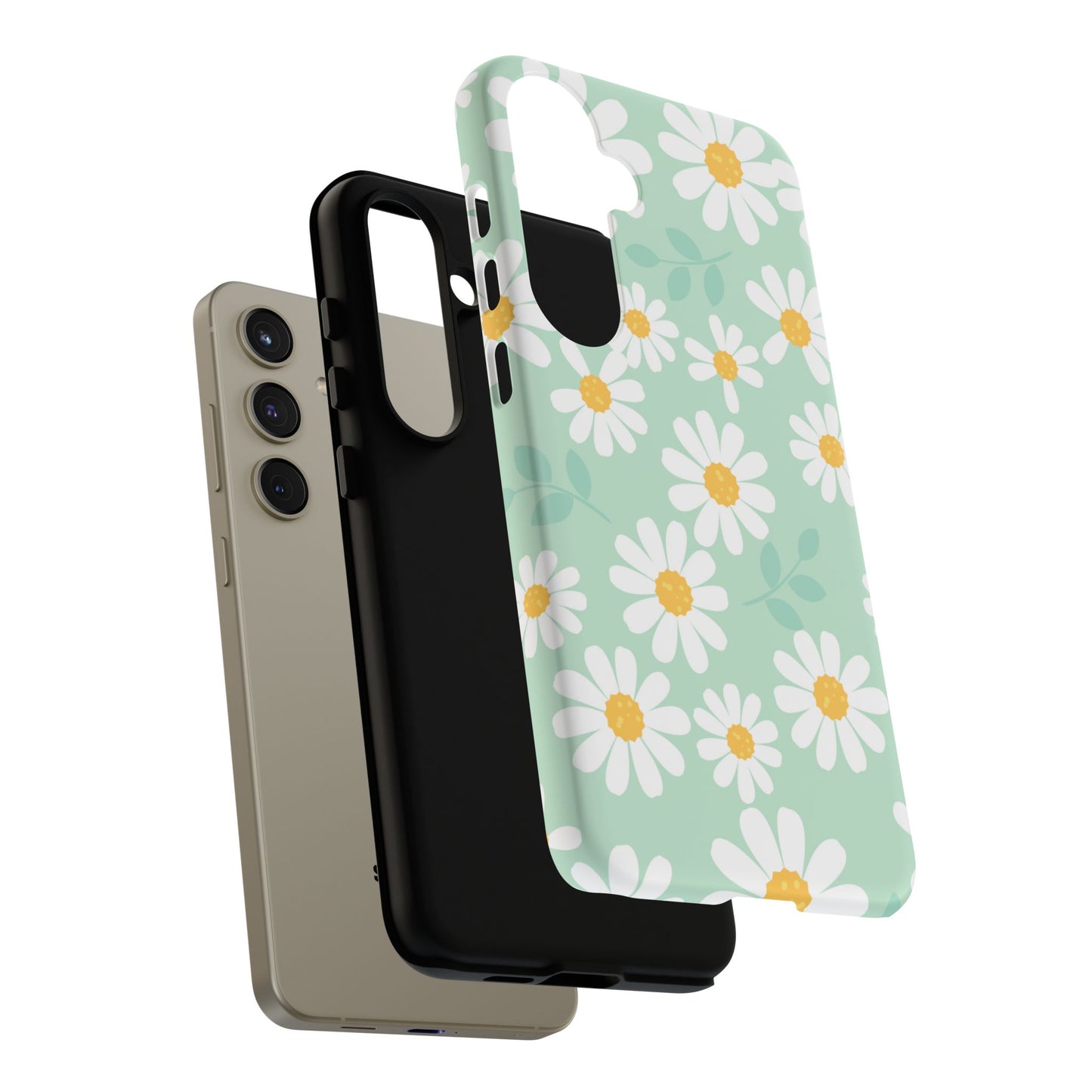Charming Daisy Floral Tough Samsung Galaxy Case – Spring Pastel Design, Shockproof & Slim