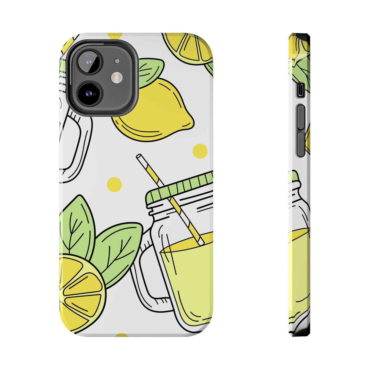 Lemonade Love Tough iPhone Case – Fun Lemon Mason Jar Design, Dual - Layer Protection - BOGO Cases