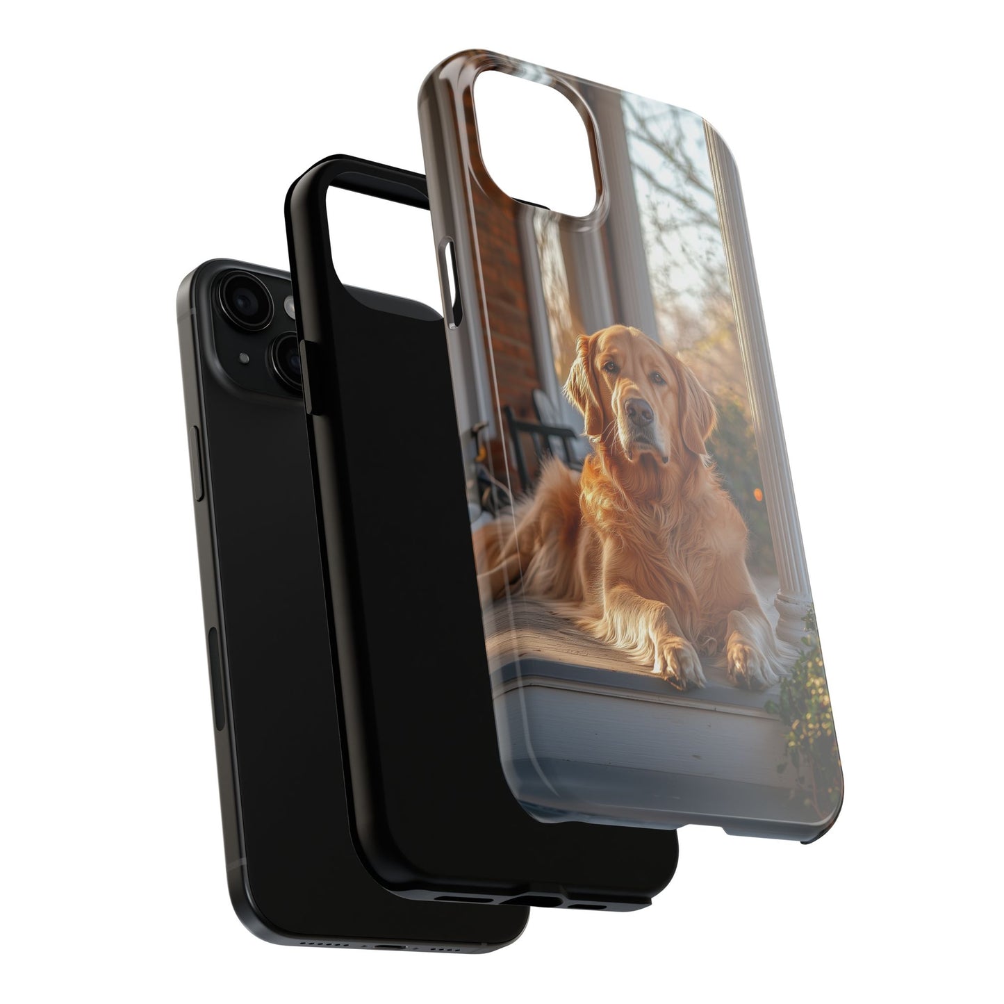 Golden Retriever on Porch - iPhone Series Case