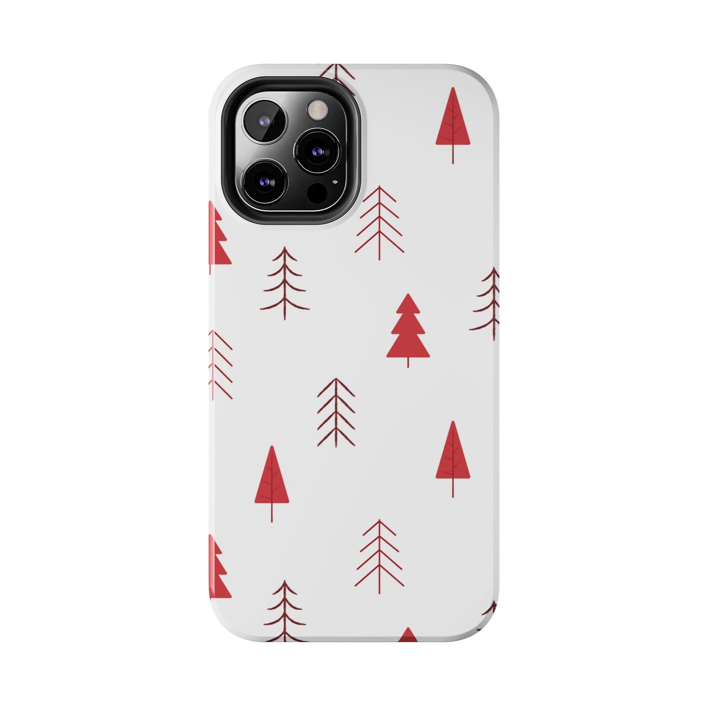 Scandi Red Pine Trees - iPhone Series Case