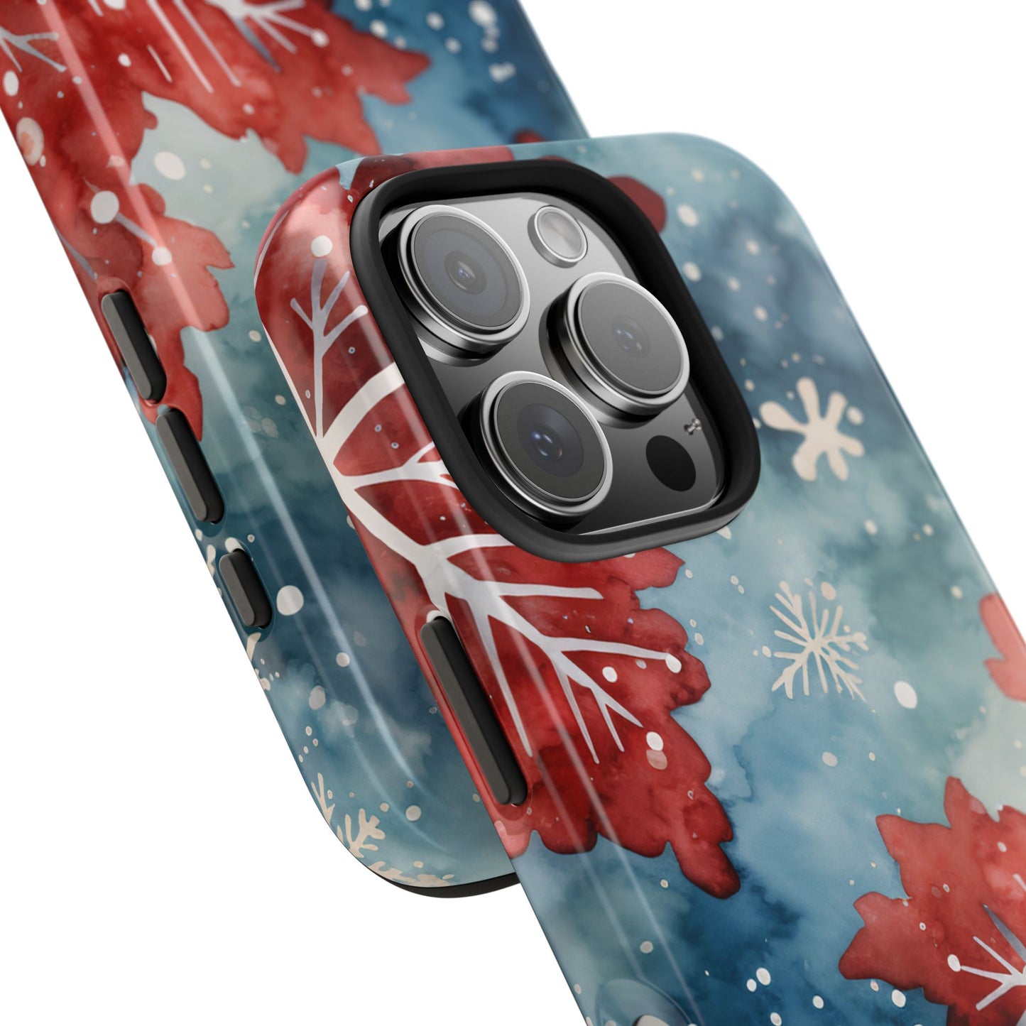 Crimson Snowflake Charm – iPhone Case Details: