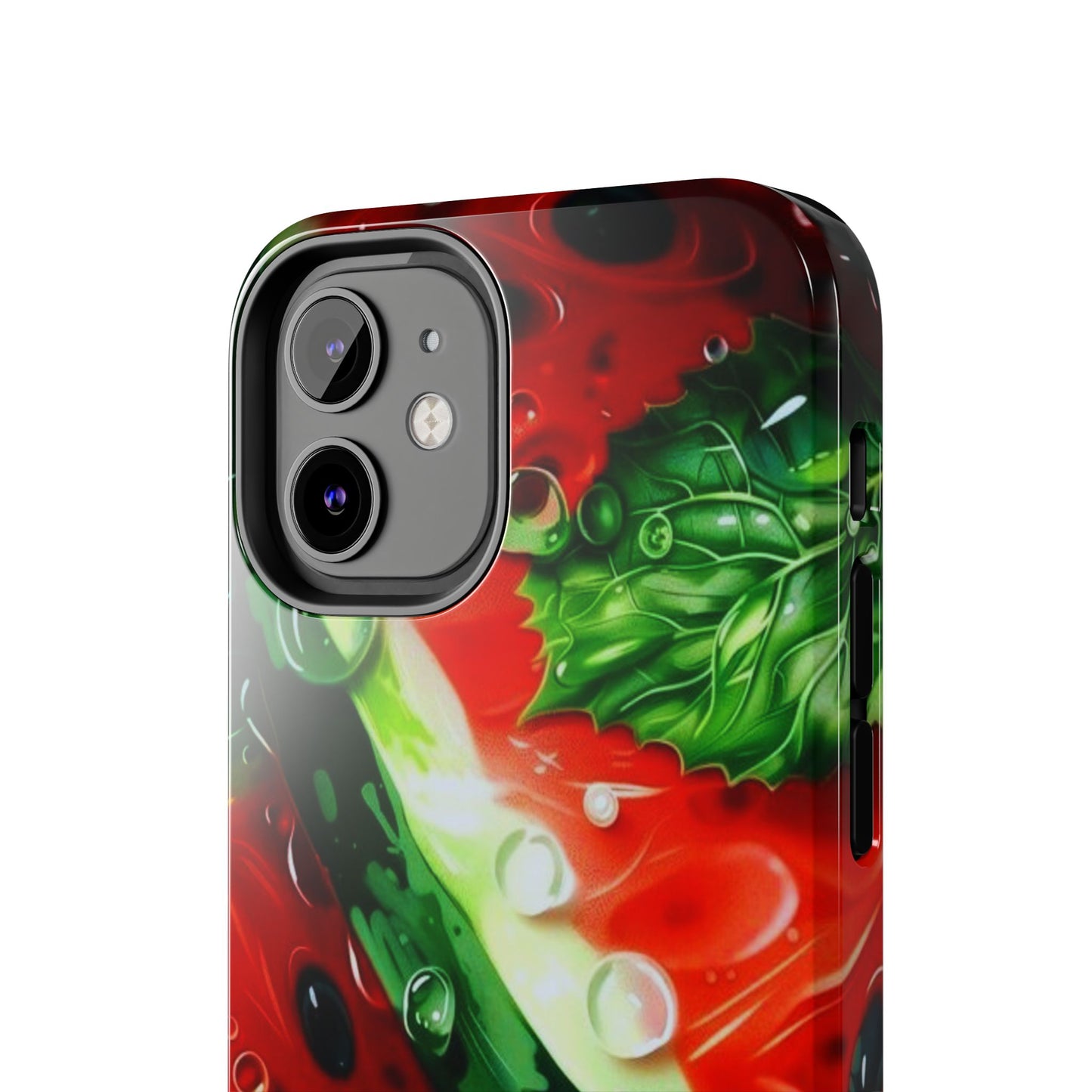 Juicy Watermelon & Mint iPhone Case – Tough Dual - Layer, Vibrant Summer Design - BOGO Cases