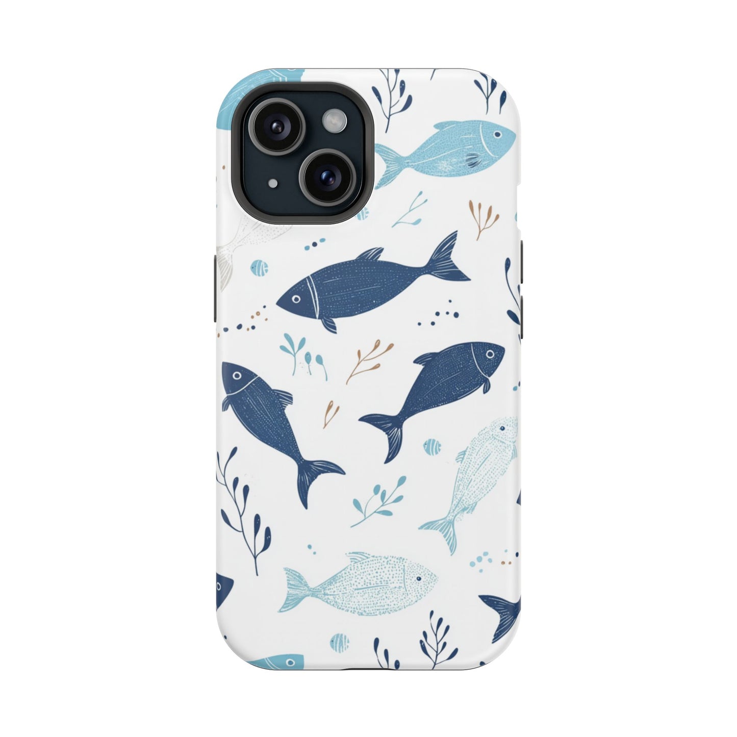 Oceanic Blue Fish Pattern - MagSafe iPhone Series Case