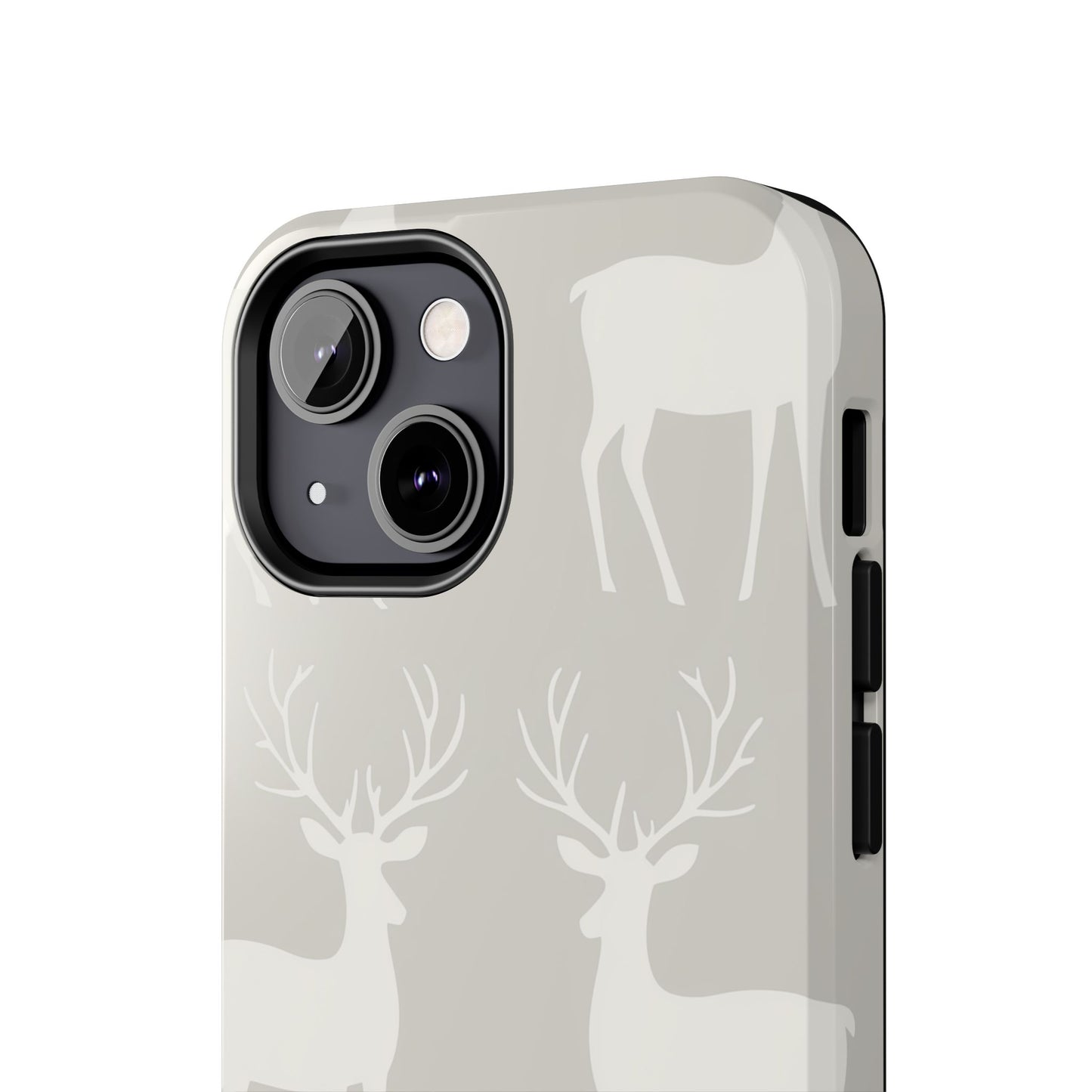 Elegant White Reindeer Pattern – iPhone Series Case