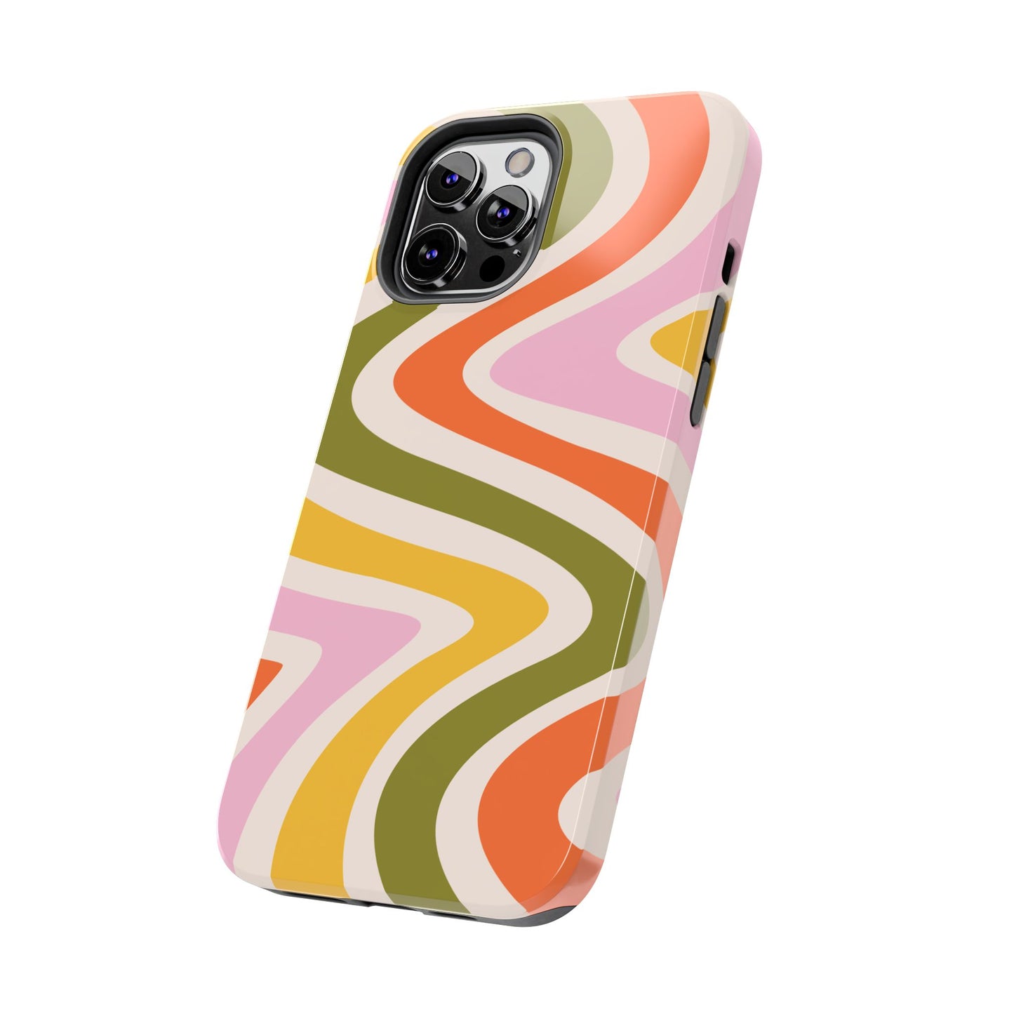 Retro Groove iPhone Case – 70s-Inspired Design with Dual-Layer Protection