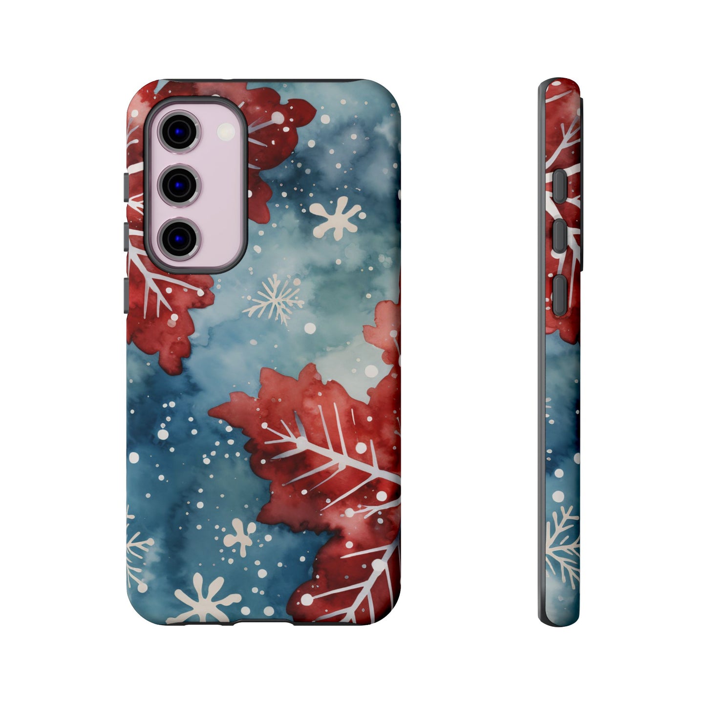Crimson Snowflake Charm – Samsung Galaxy Case