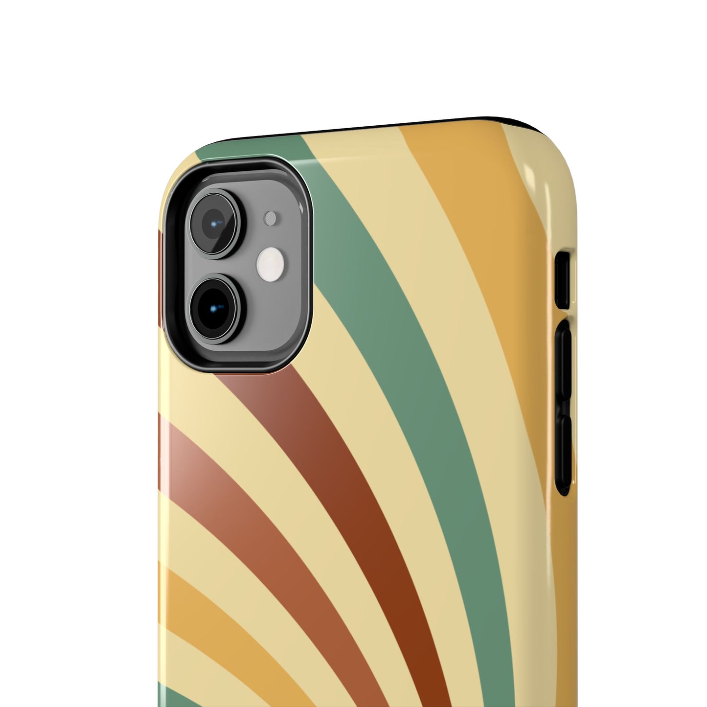 Earthy Retro Swirl iPhone Case – Dual-Layer Protection with 70s-Inspired Earth Tones