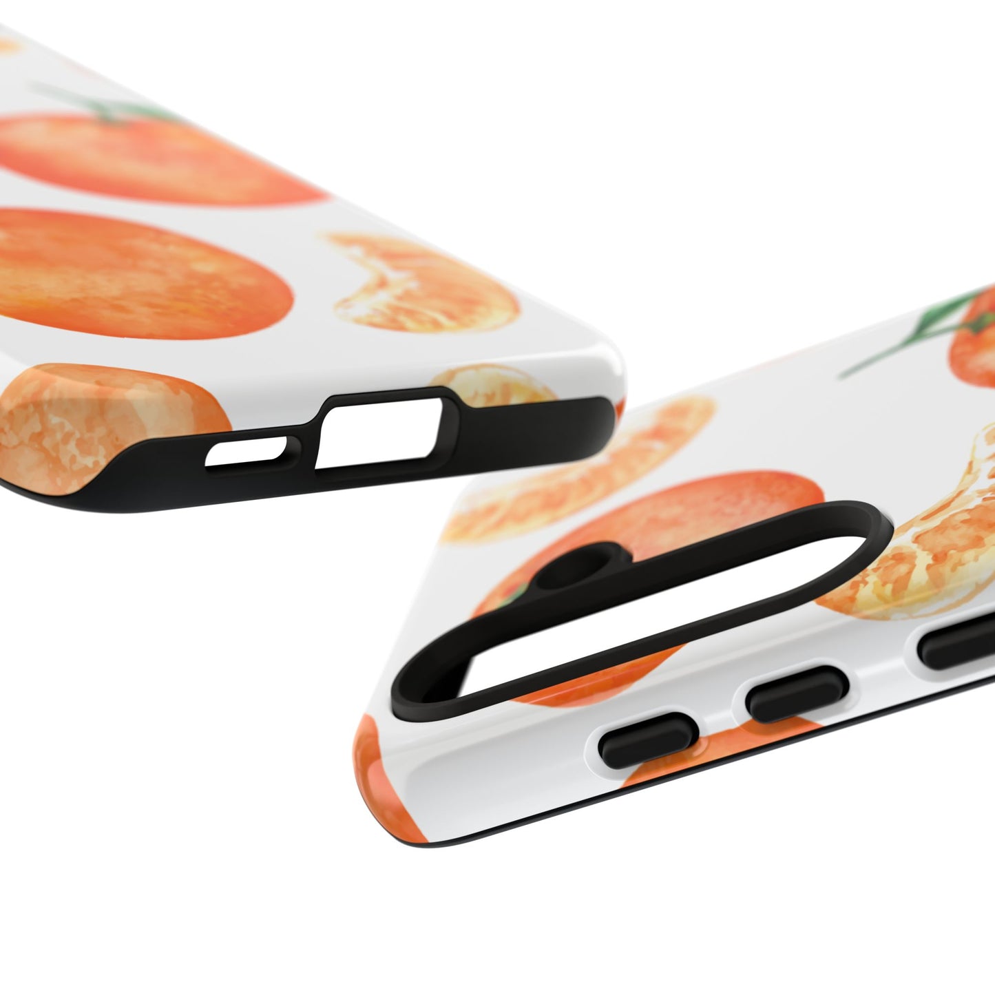 Tangerine Dreams Tough Samsung Galaxy Case – Watercolor Orange Design, Shockproof Dual Protection