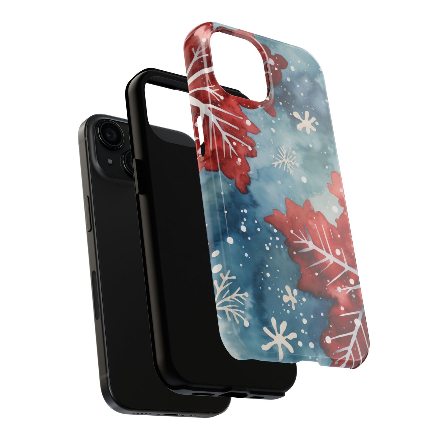 Crimson Snowflake Charm – iPhone Case Details:
