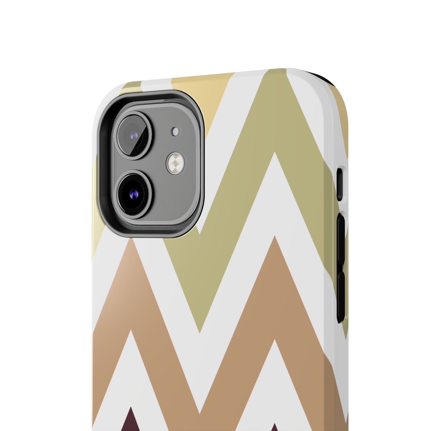 Earthy Chevron iPhone Case – Boho-Inspired Design with Dual-Layer Protection