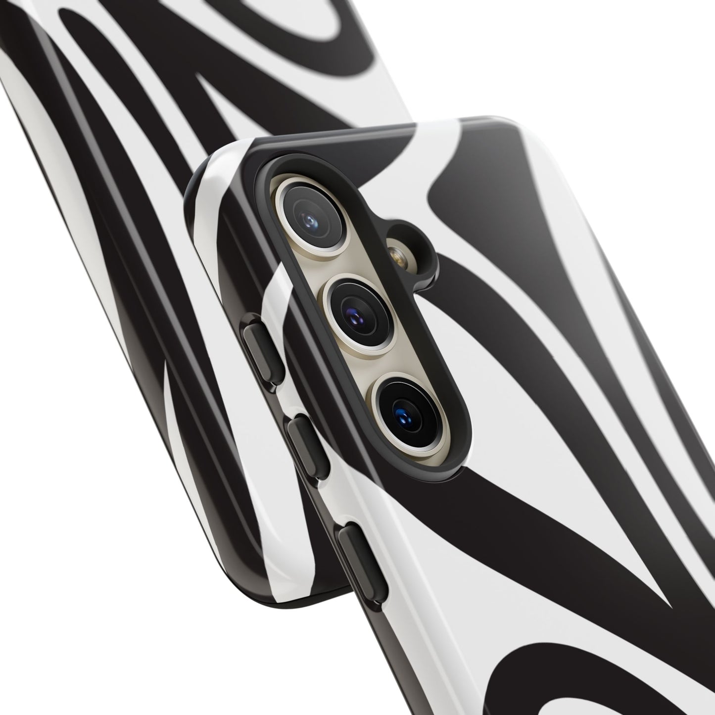 Modern Black and White Abstract Tough Samsung Galaxy Case – Bold Graphic Pattern with Dual-Layer Protection