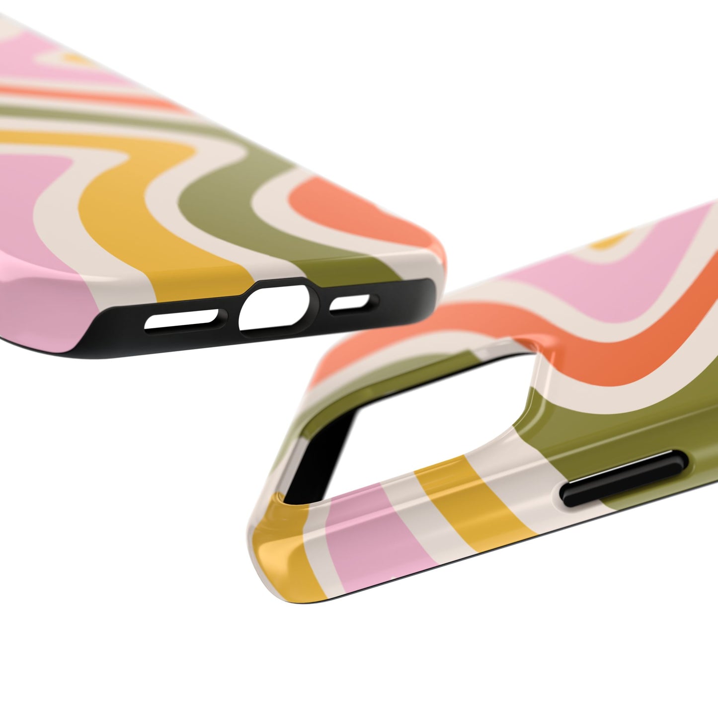 Retro Groove iPhone Case – 70s-Inspired Design with Dual-Layer Protection