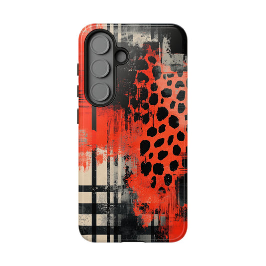 Cheetah Plaid Case – Red & Black Pattern