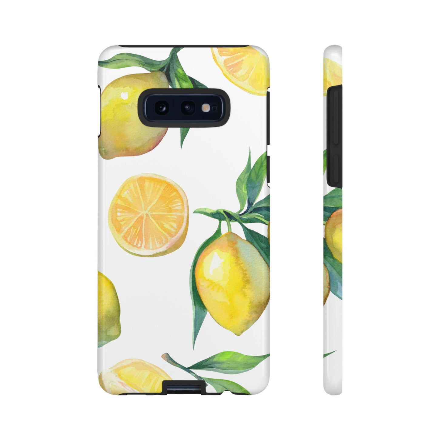 Lemon Grove Watercolor Tough Samsung Galaxy  Case – Fresh Citrus Design, Dual-Layer Protection