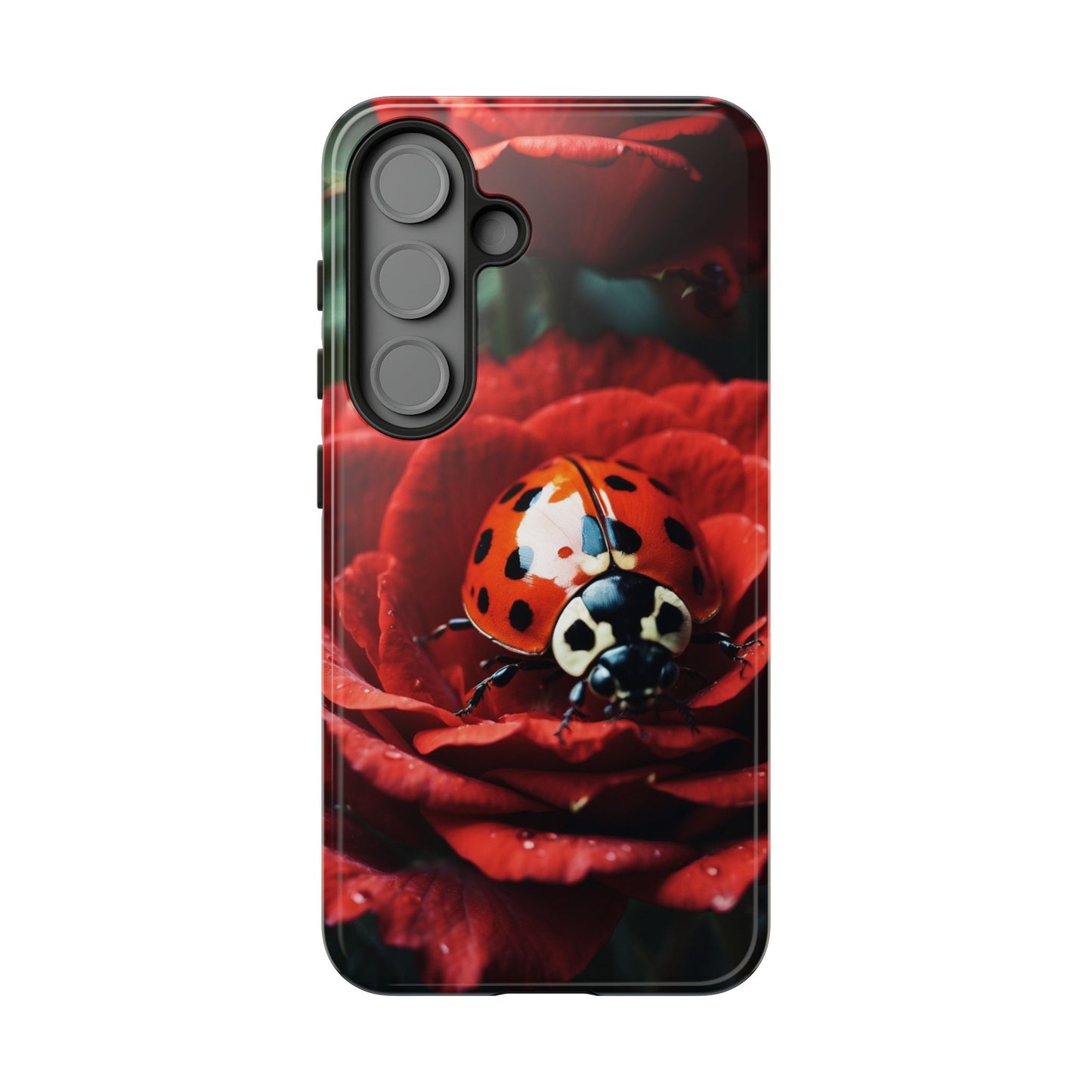 Elegant Rose & Ladybug Charm - Samsung Galaxy Case