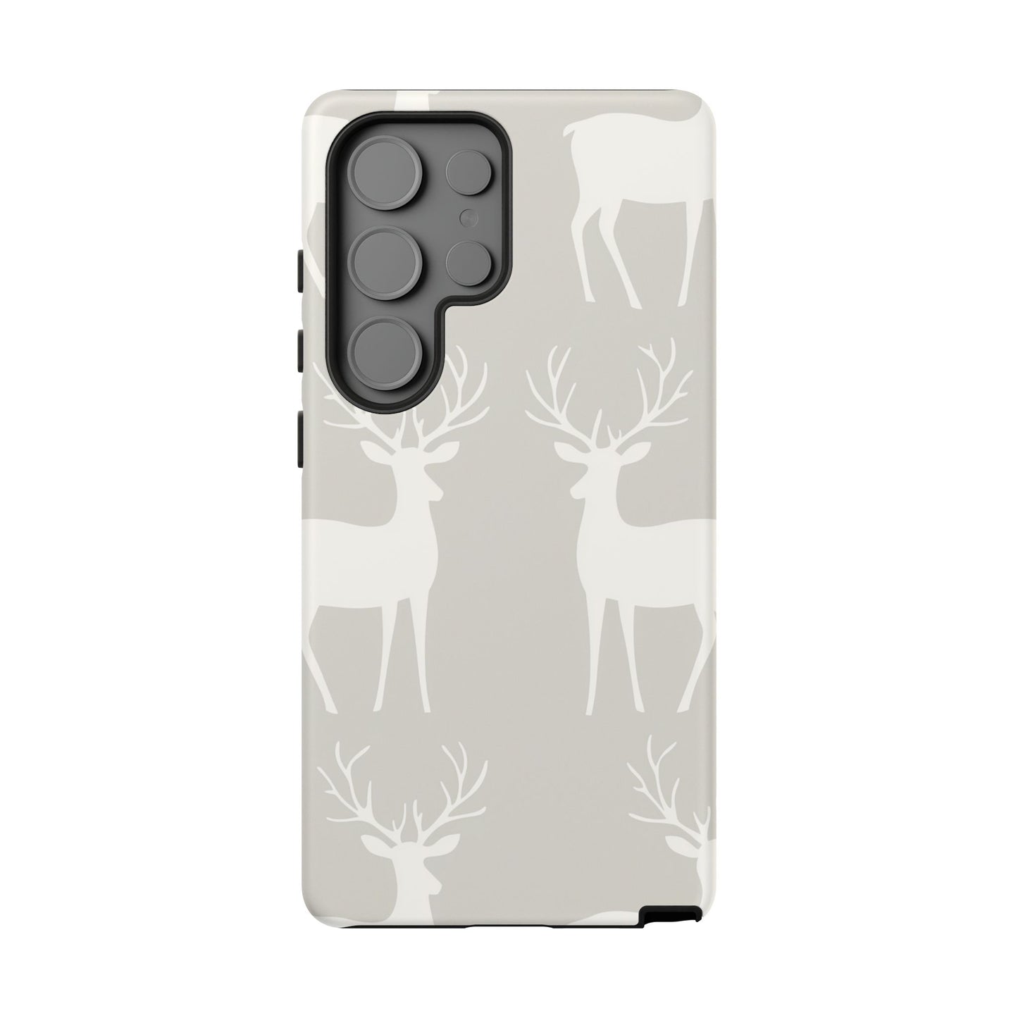 Elegant White Reindeer Pattern – Samsung Galaxy Series Case