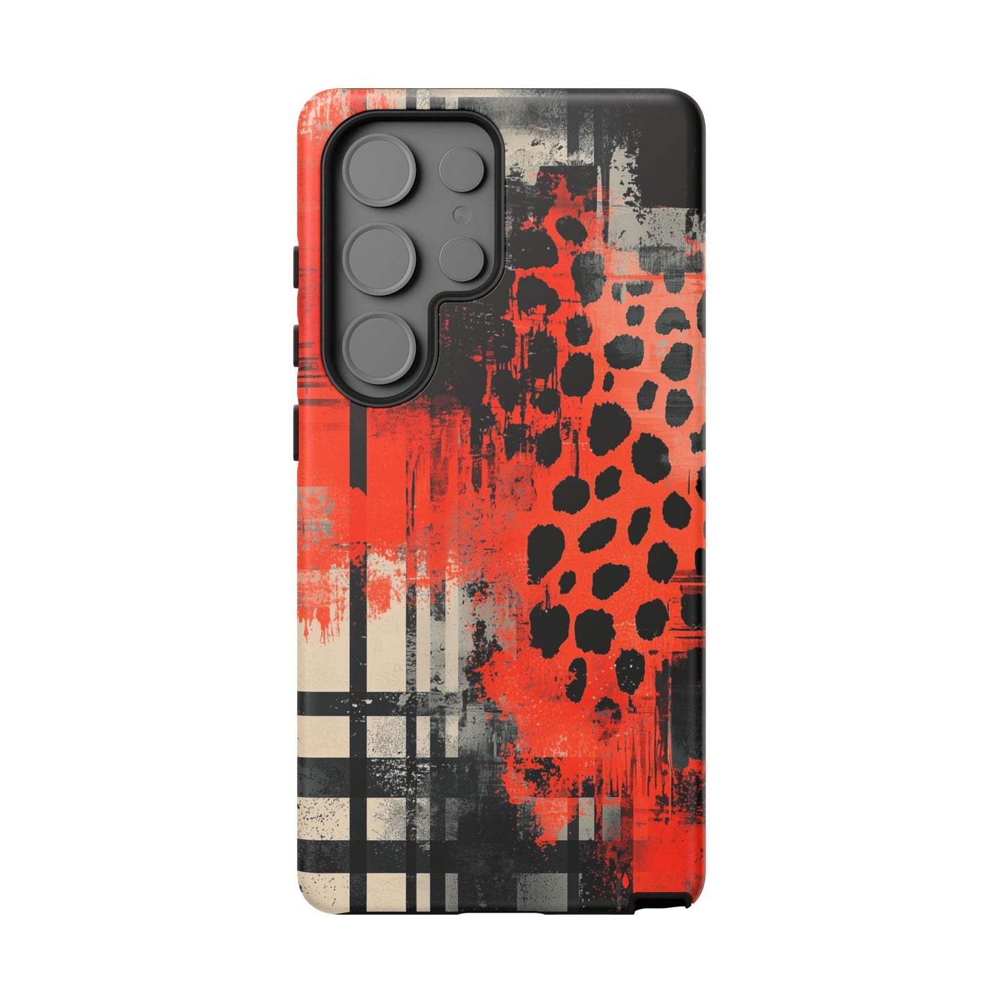 Cheetah Plaid Case – Red & Black Pattern
