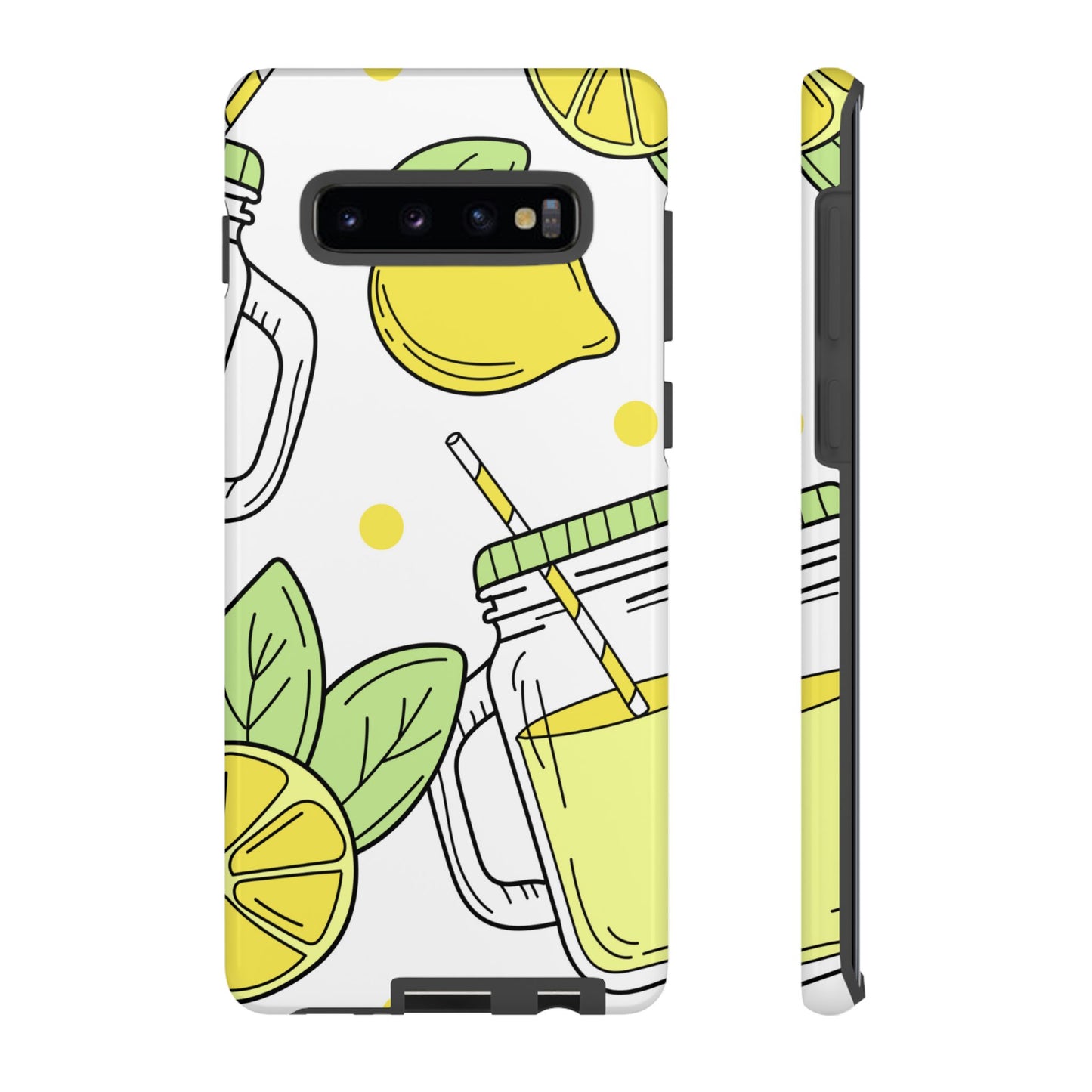 Lemonade Love Tough Samsung Galaxy Case – Fun Lemon Mason Jar Design, Dual-Layer Protection