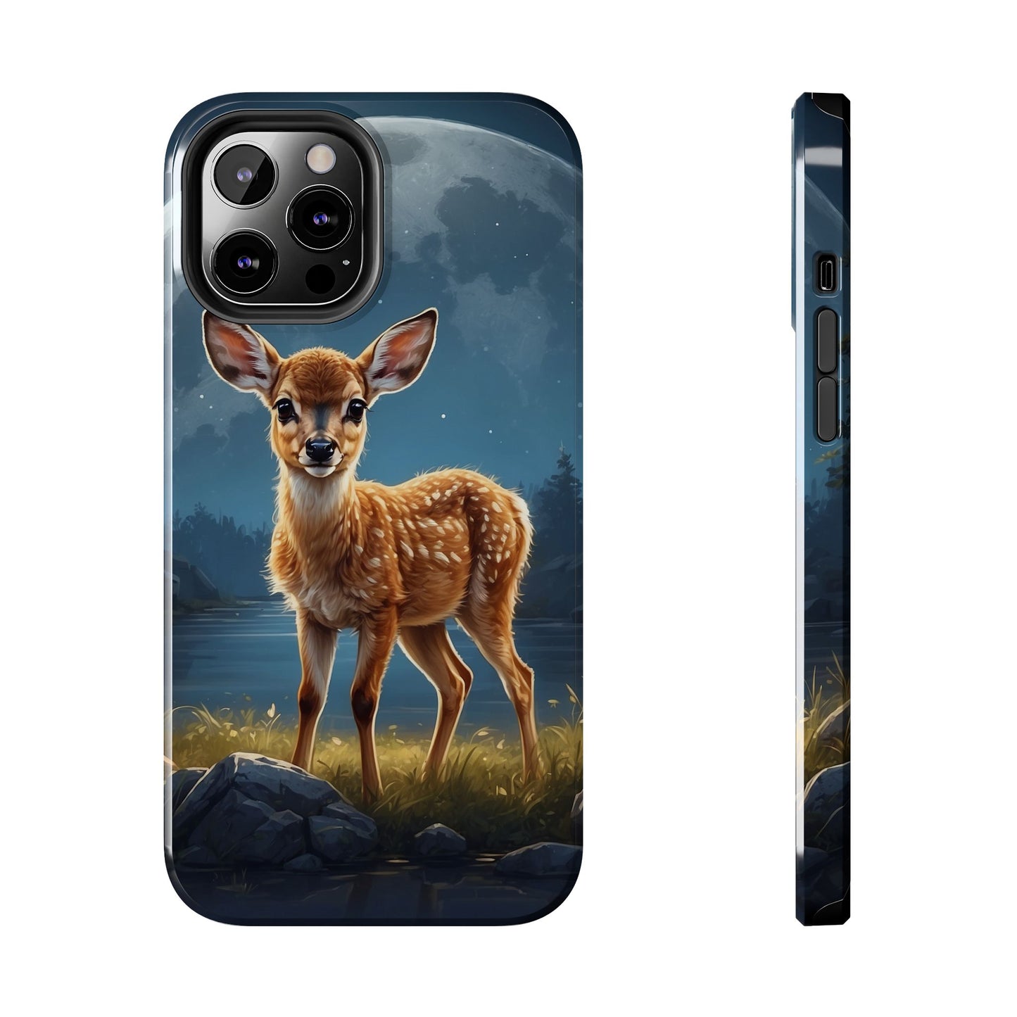 iPhone Case – Enchanted Fawn Under the Moonlit Sky