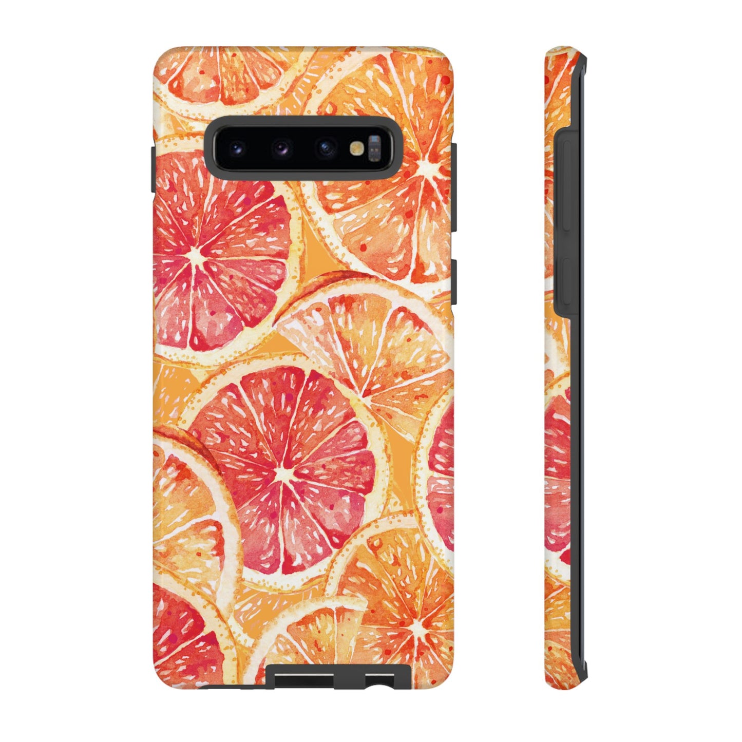 Watercolor Citrus Splash Tough Samsung Galaxy Case – Vibrant Fruit Print, Shock-Resistant Design