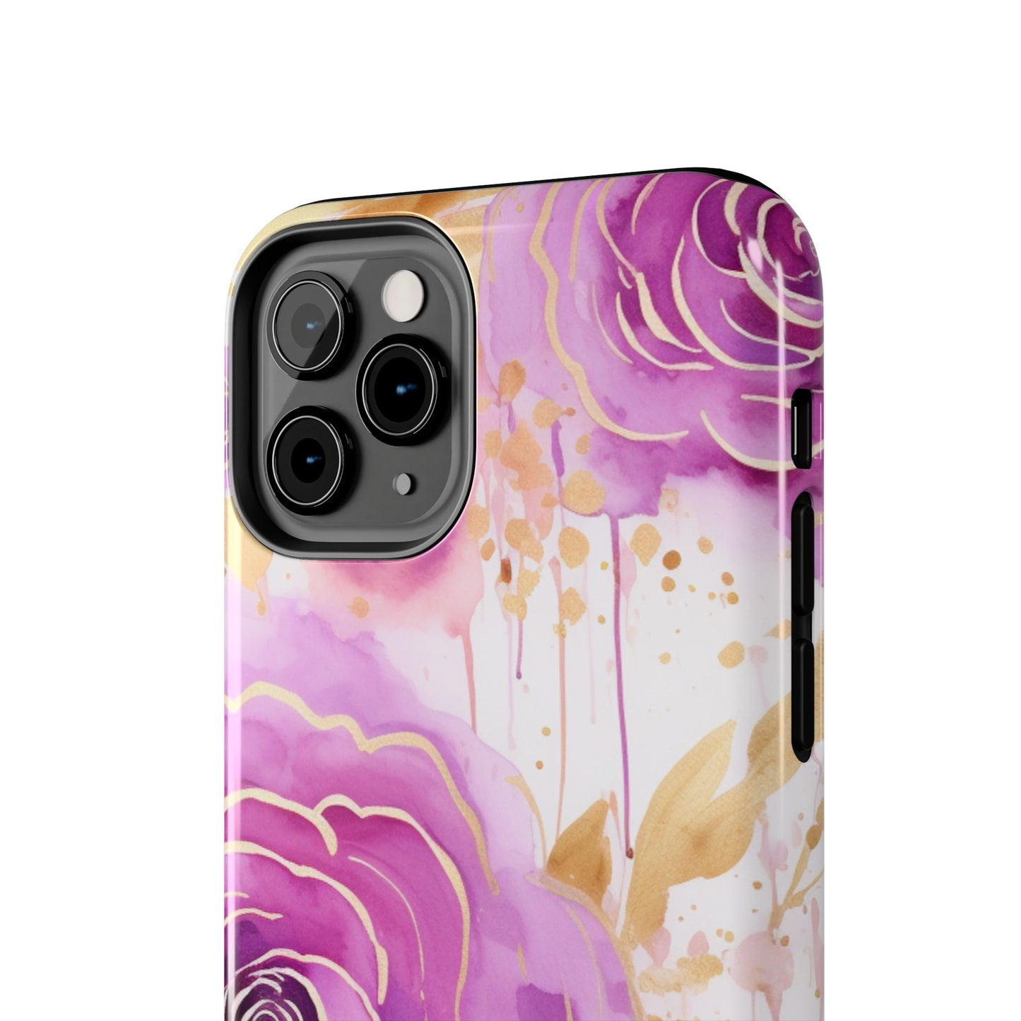 Radiant Purple & Gold Floral - iPhone Series Case