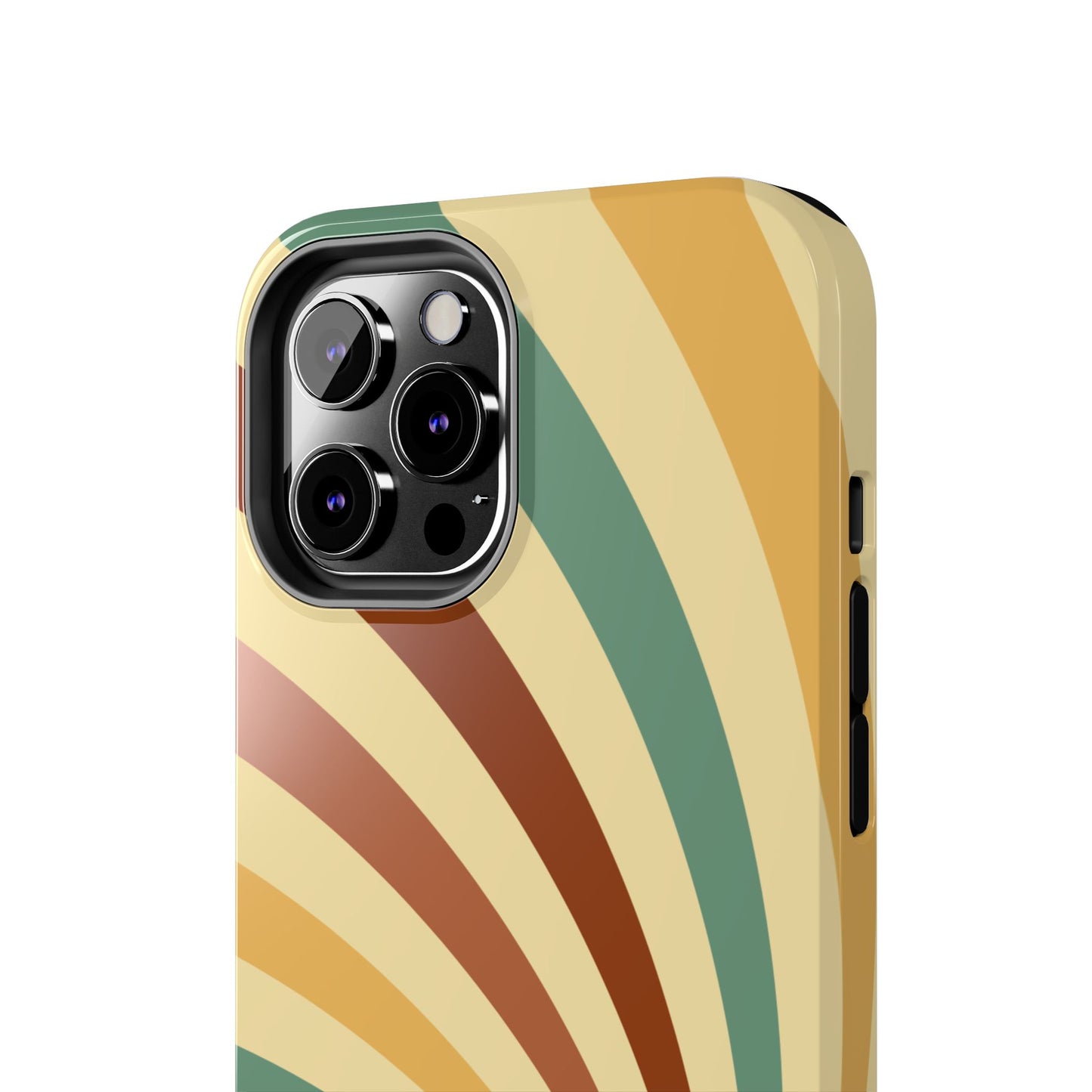 Earthy Retro Swirl iPhone Case – Dual-Layer Protection with 70s-Inspired Earth Tones