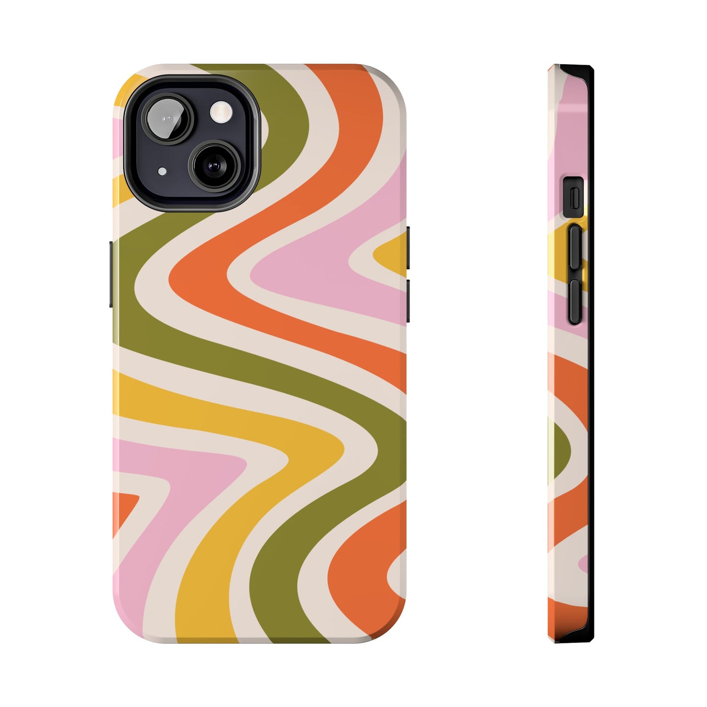 Retro Groove iPhone Case – 70s-Inspired Design with Dual-Layer Protection
