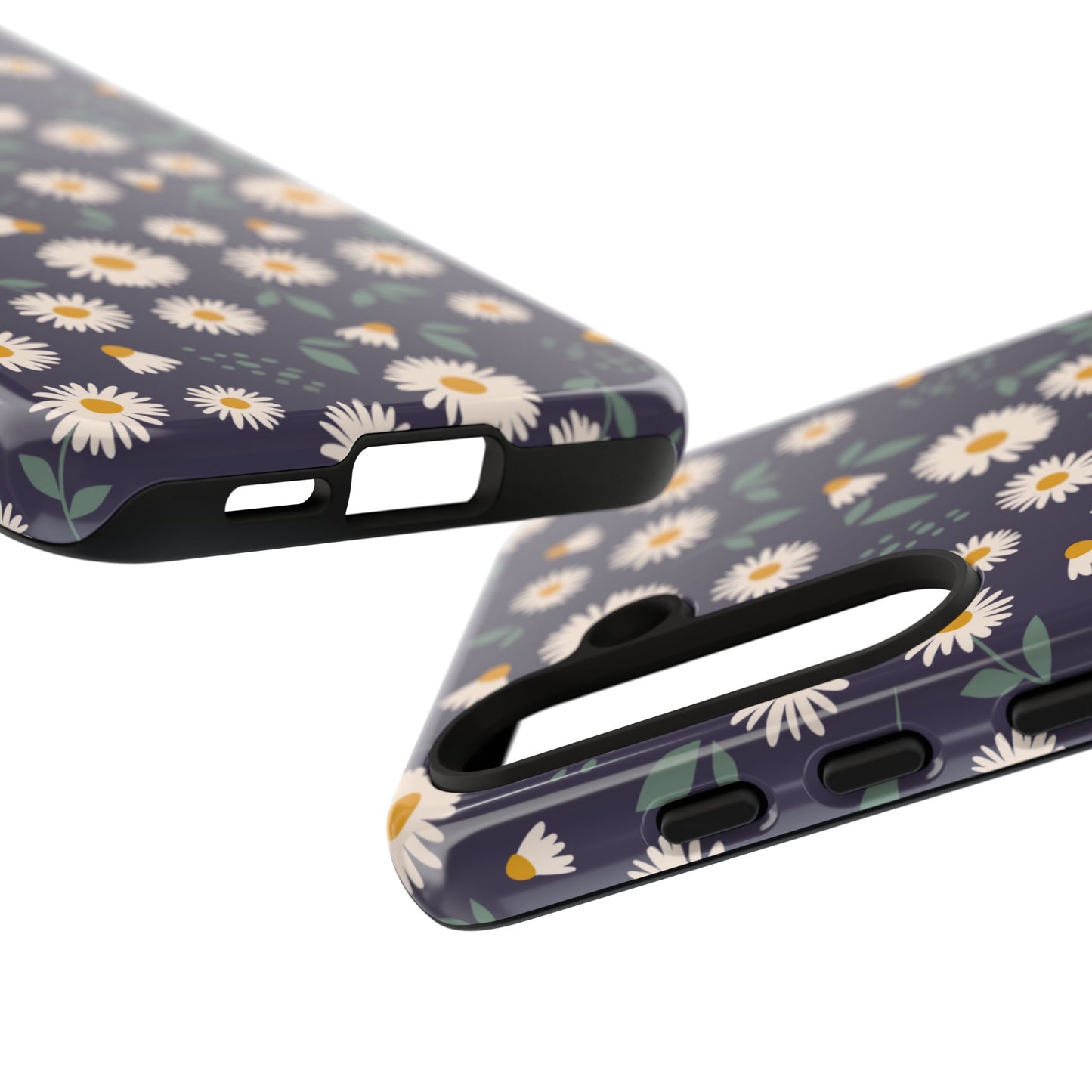 Midnight Daisy Samsung Galaxy Case – Dark Navy Floral Design, Slim and Protective