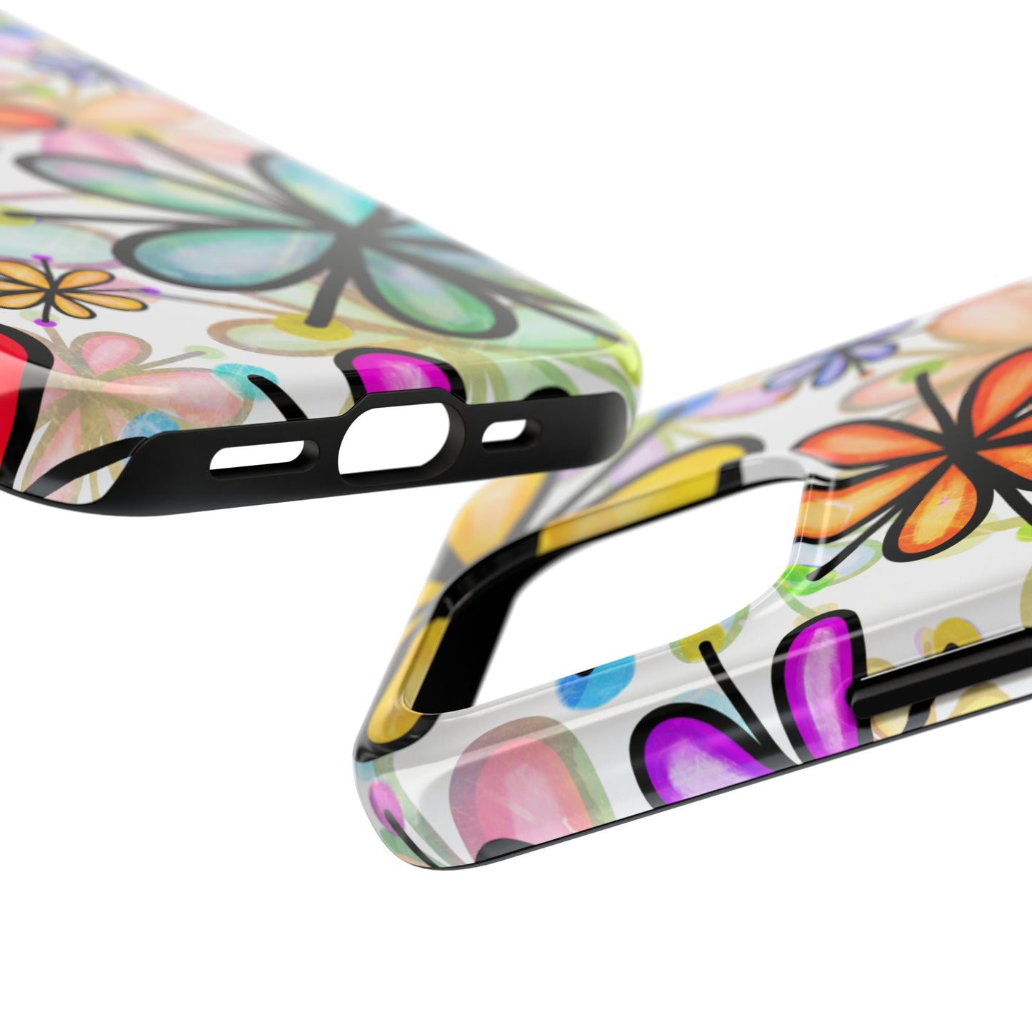 Retro Floral Pop iPhone Case – Ultra-Slim Design, High-Gloss Finish