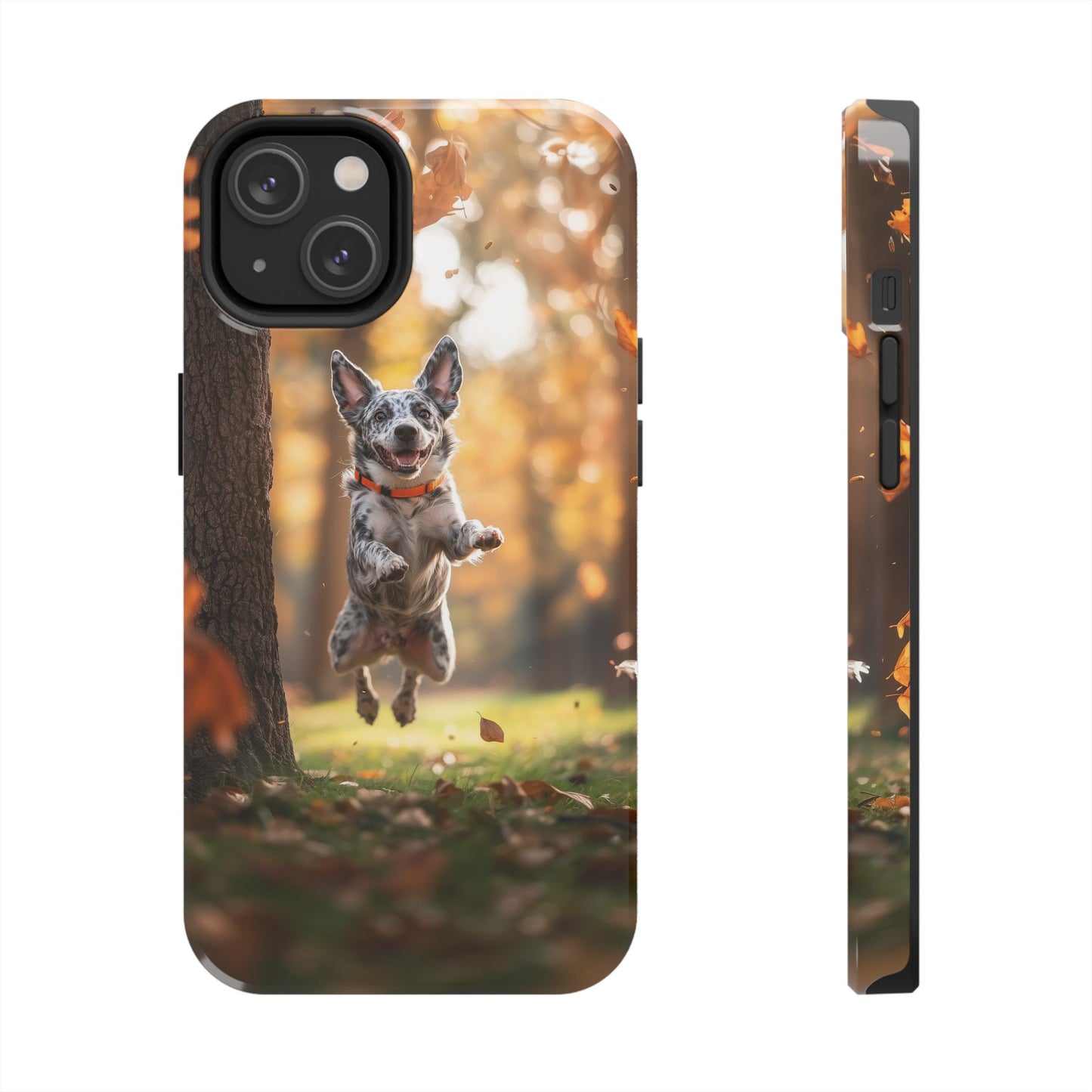 Energetic Blue Heeler Forest Pup Phone Case – Durable Outdoor-Inspired Design