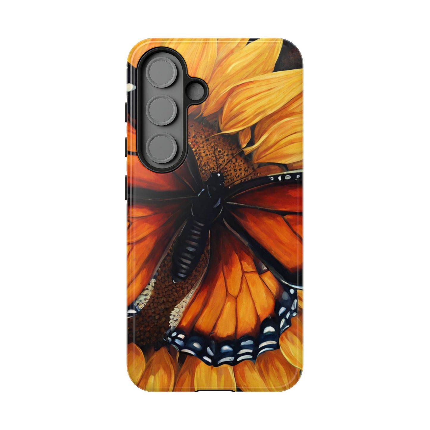 Monarch Butterfly & Sunflower Art – Samsung Galaxy Case