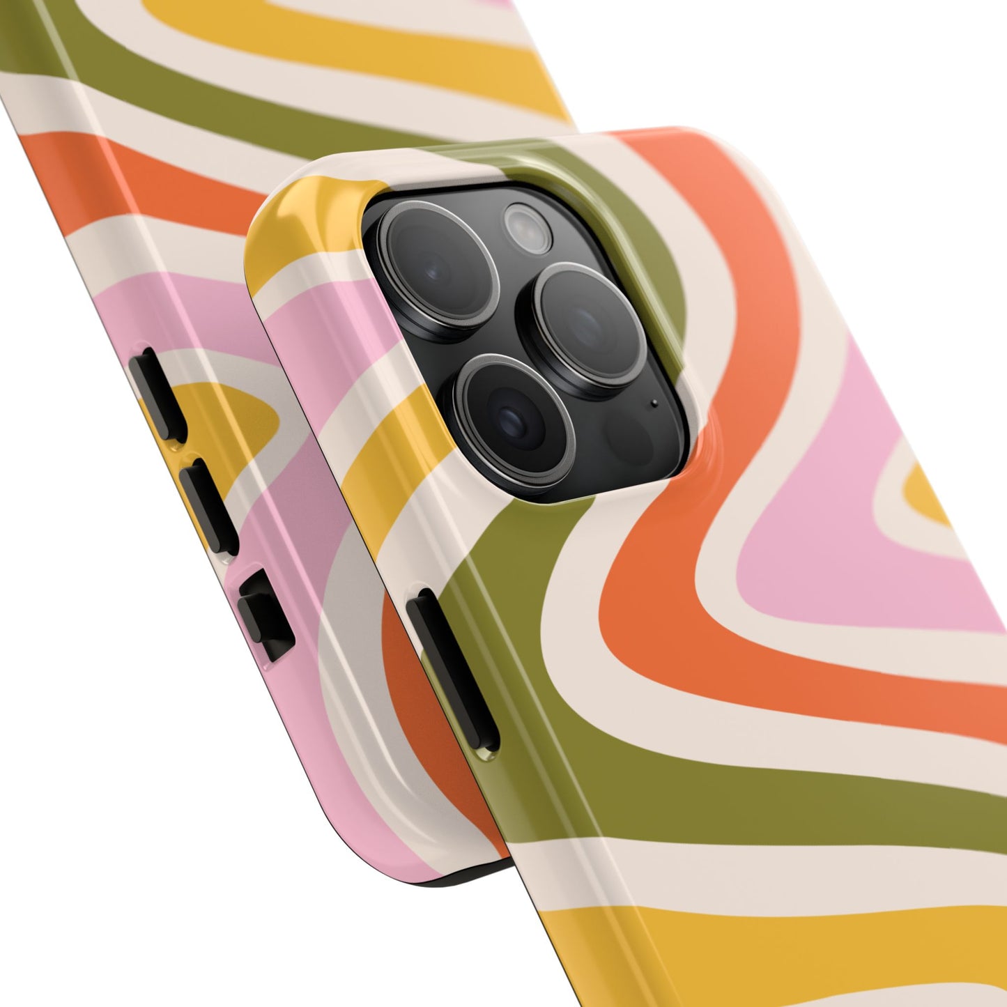 Retro Groove iPhone Case – 70s-Inspired Design with Dual-Layer Protection