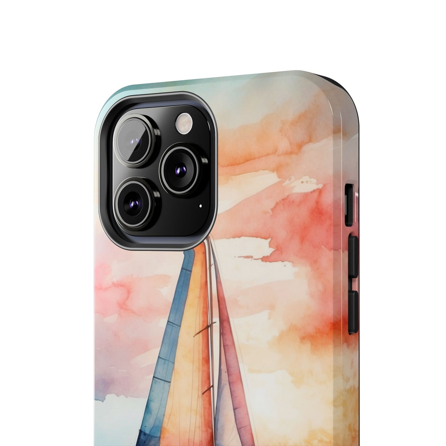 Sailboat Sunset iPhone Case – Vibrant Watercolor Design