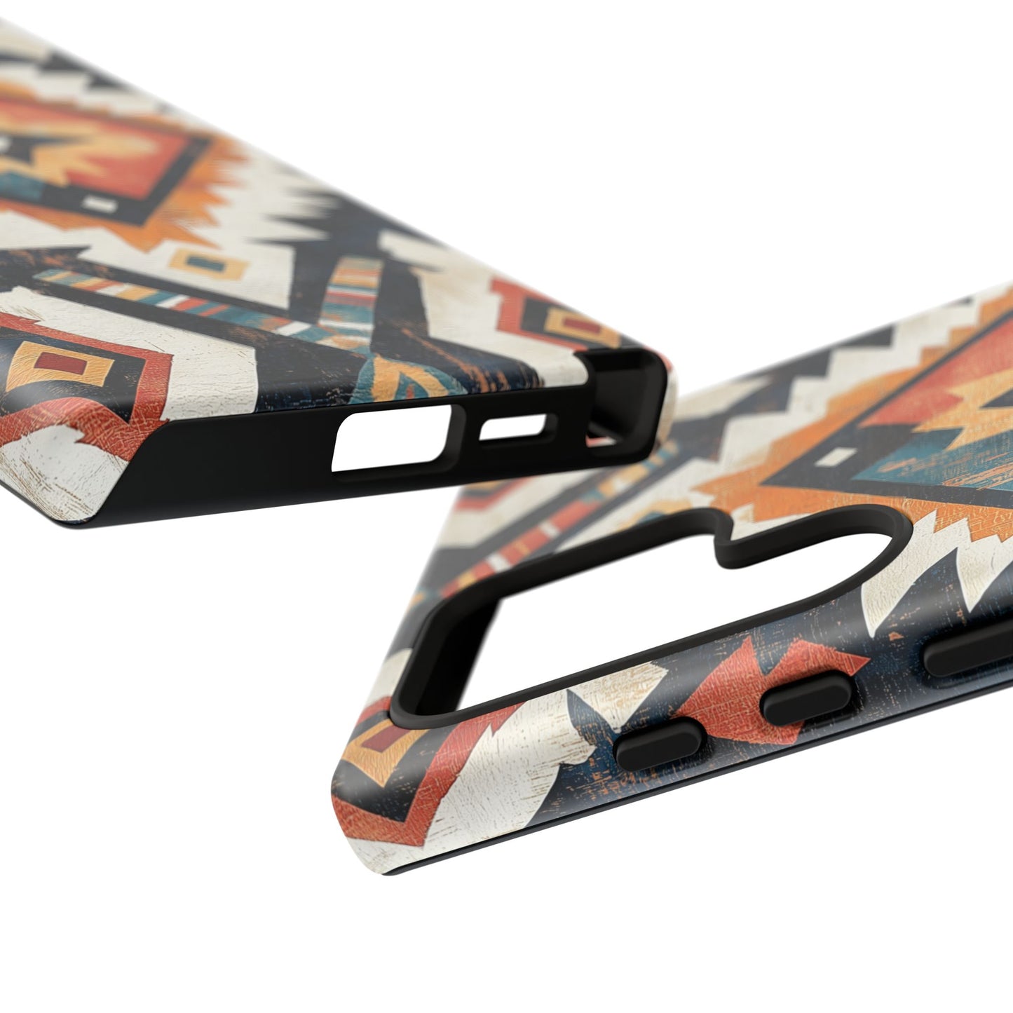 Vintage Southwestern Diamond Tough Samsung Galaxy Case – Rustic Tribal Design, Dual-Layer Protection