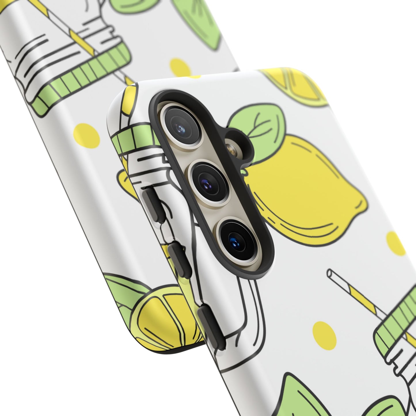 Lemonade Love Tough Samsung Galaxy Case – Fun Lemon Mason Jar Design, Dual-Layer Protection