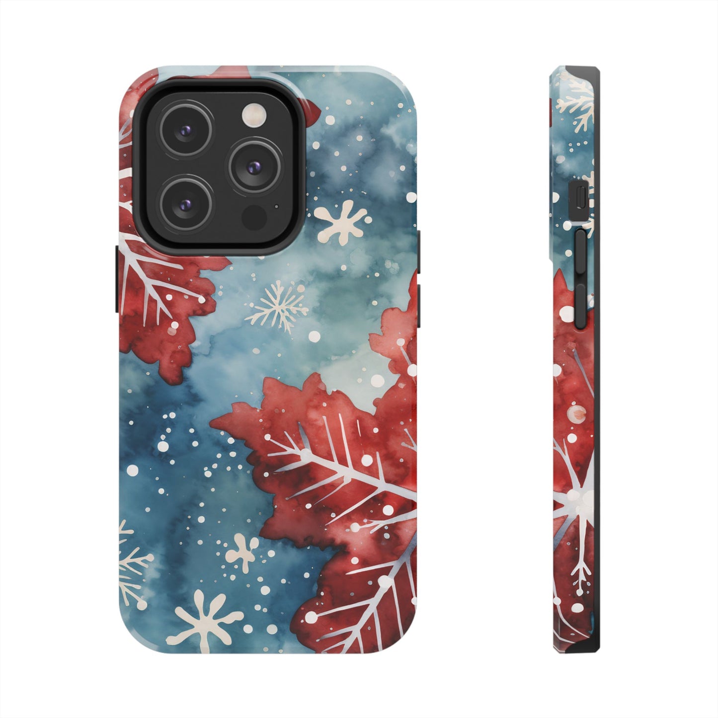 Crimson Snowflake Charm – iPhone Case Details: