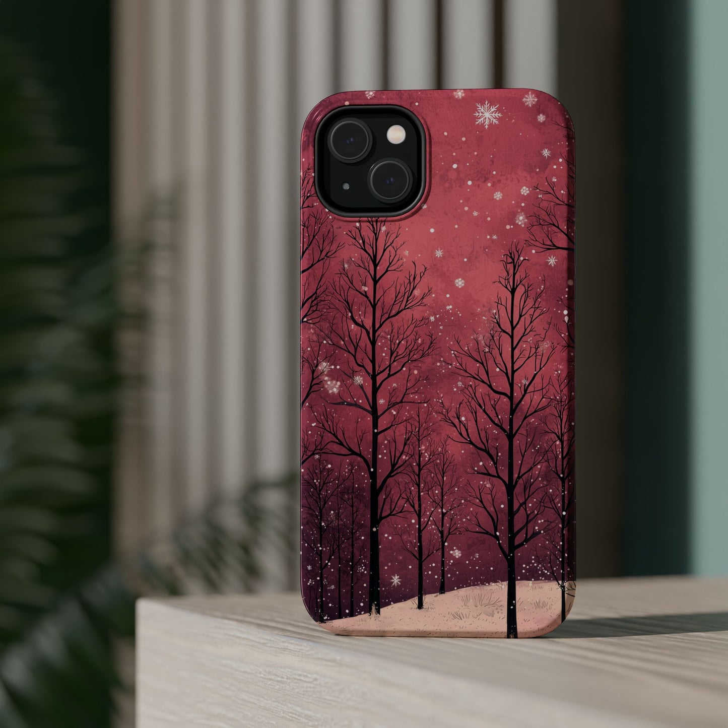 Pink Winter Twilight Forest - MagSafe iPhone Series Case