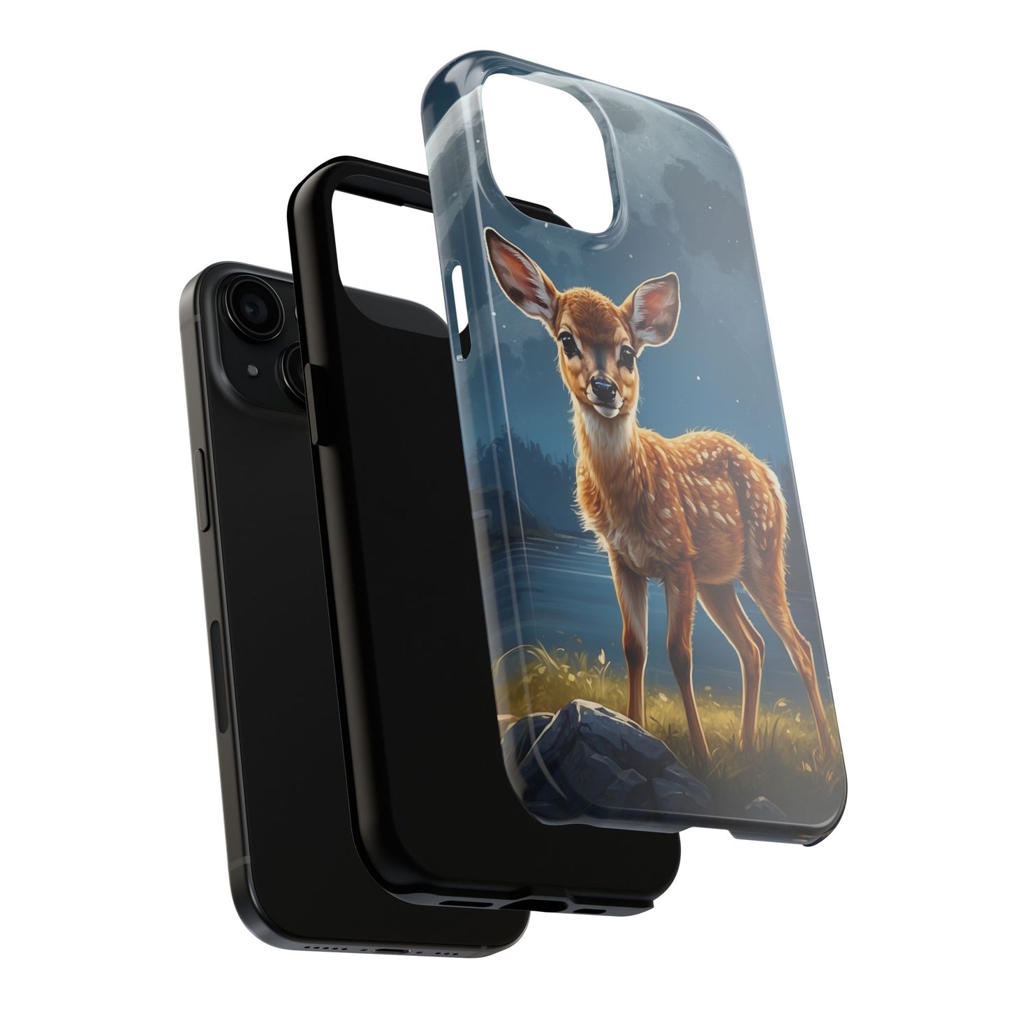 iPhone Case – Enchanted Fawn Under the Moonlit Sky