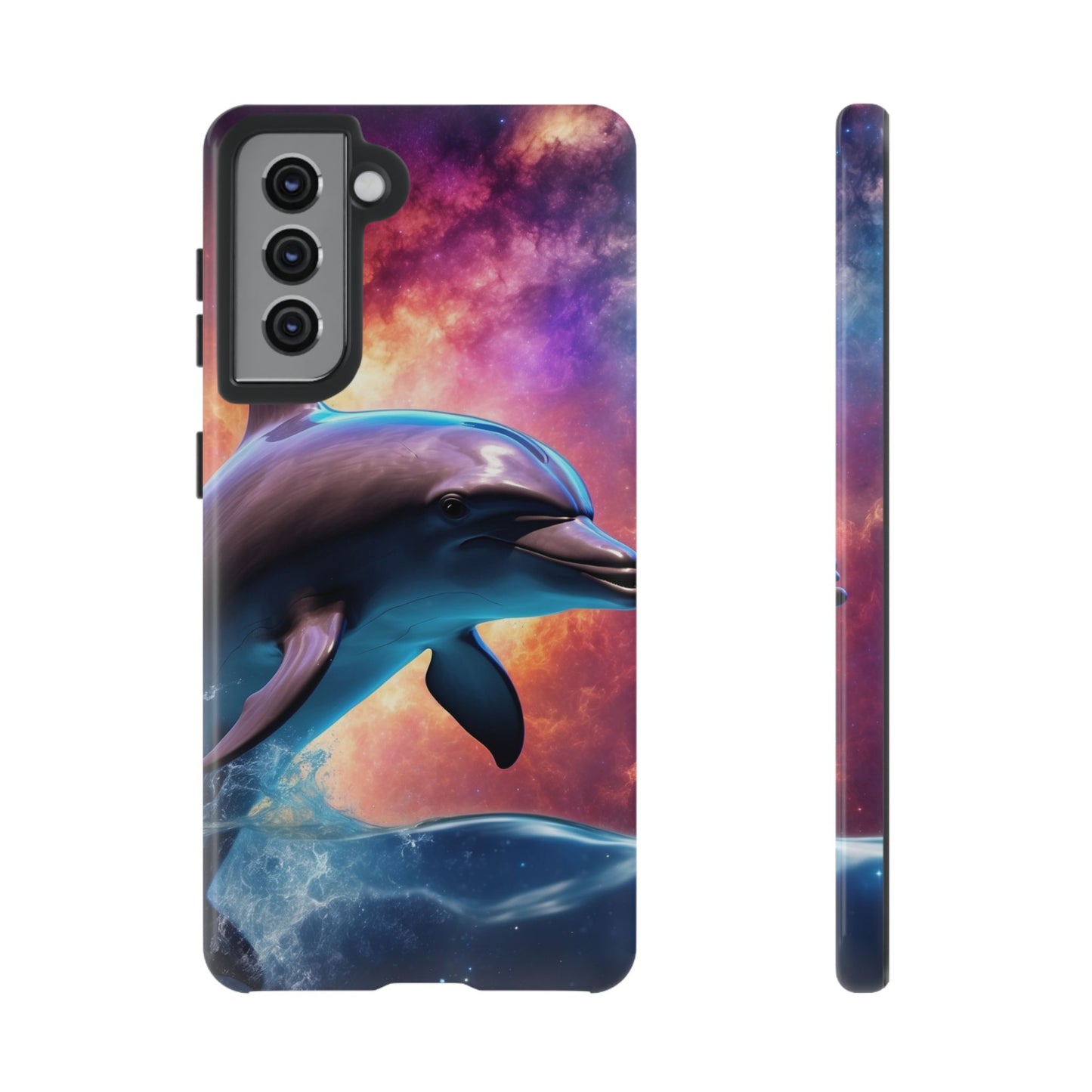 Cosmic Dolphin Galaxy Art - Samsung Galaxy Case