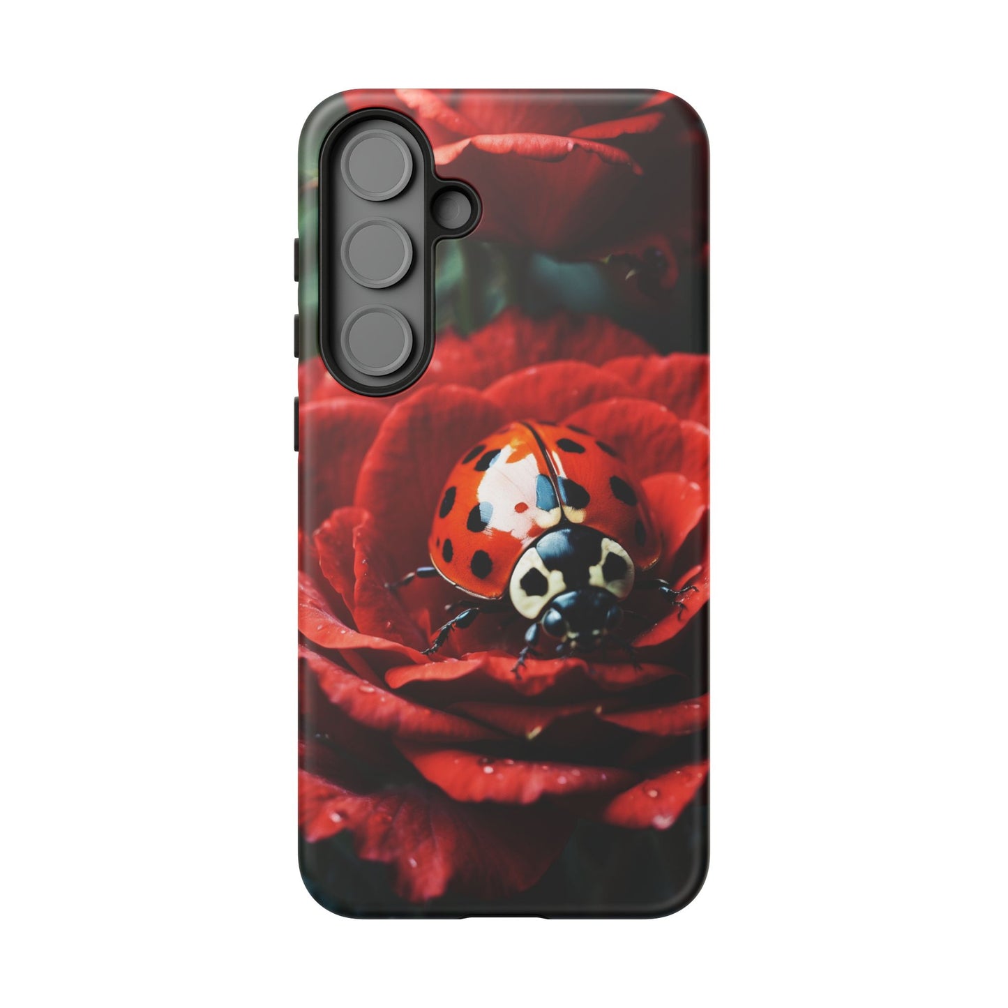 Elegant Rose & Ladybug Charm - Samsung Galaxy Case
