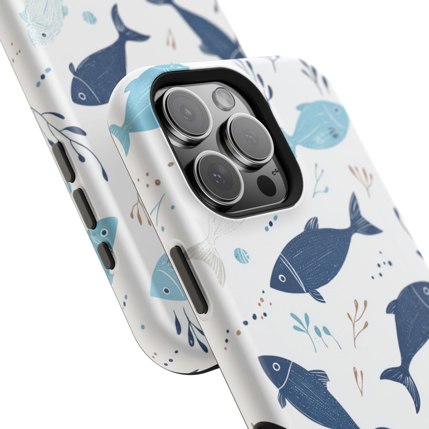 Oceanic Blue Fish Pattern - MagSafe iPhone Series Case