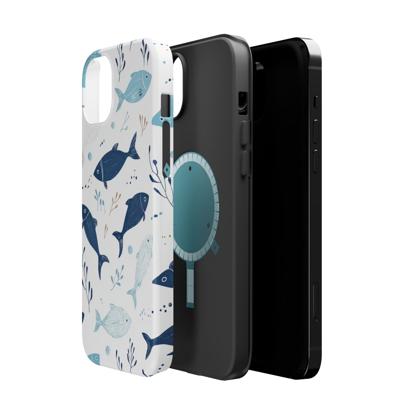 Oceanic Blue Fish Pattern - MagSafe iPhone Series Case